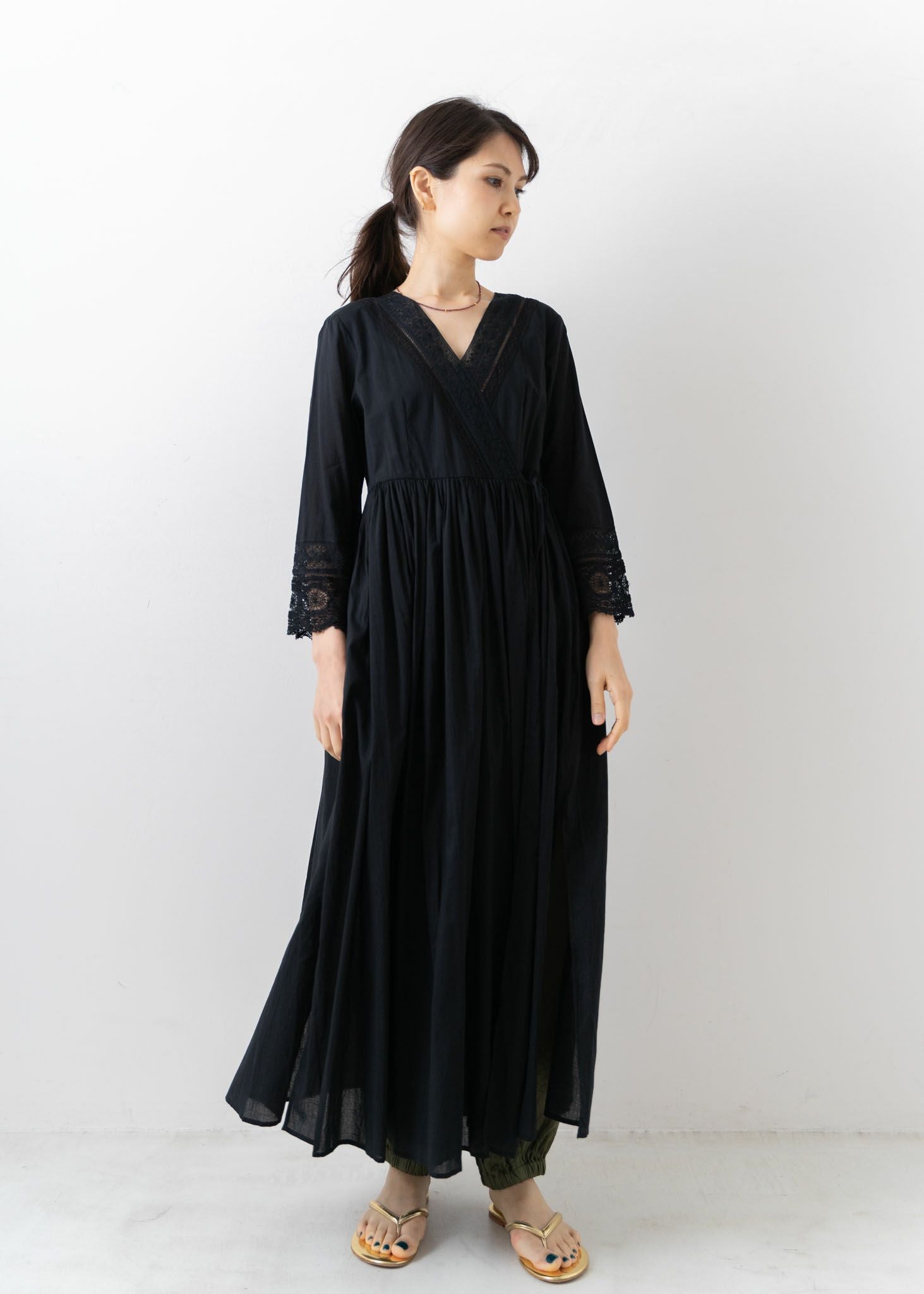 Cotton Voile Lace & Pin Tuck Gown | Pasand by ne Quittez pas 