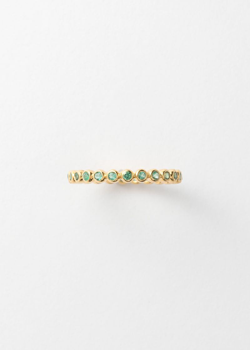 Emerald Tiny Gem Eternity Ring