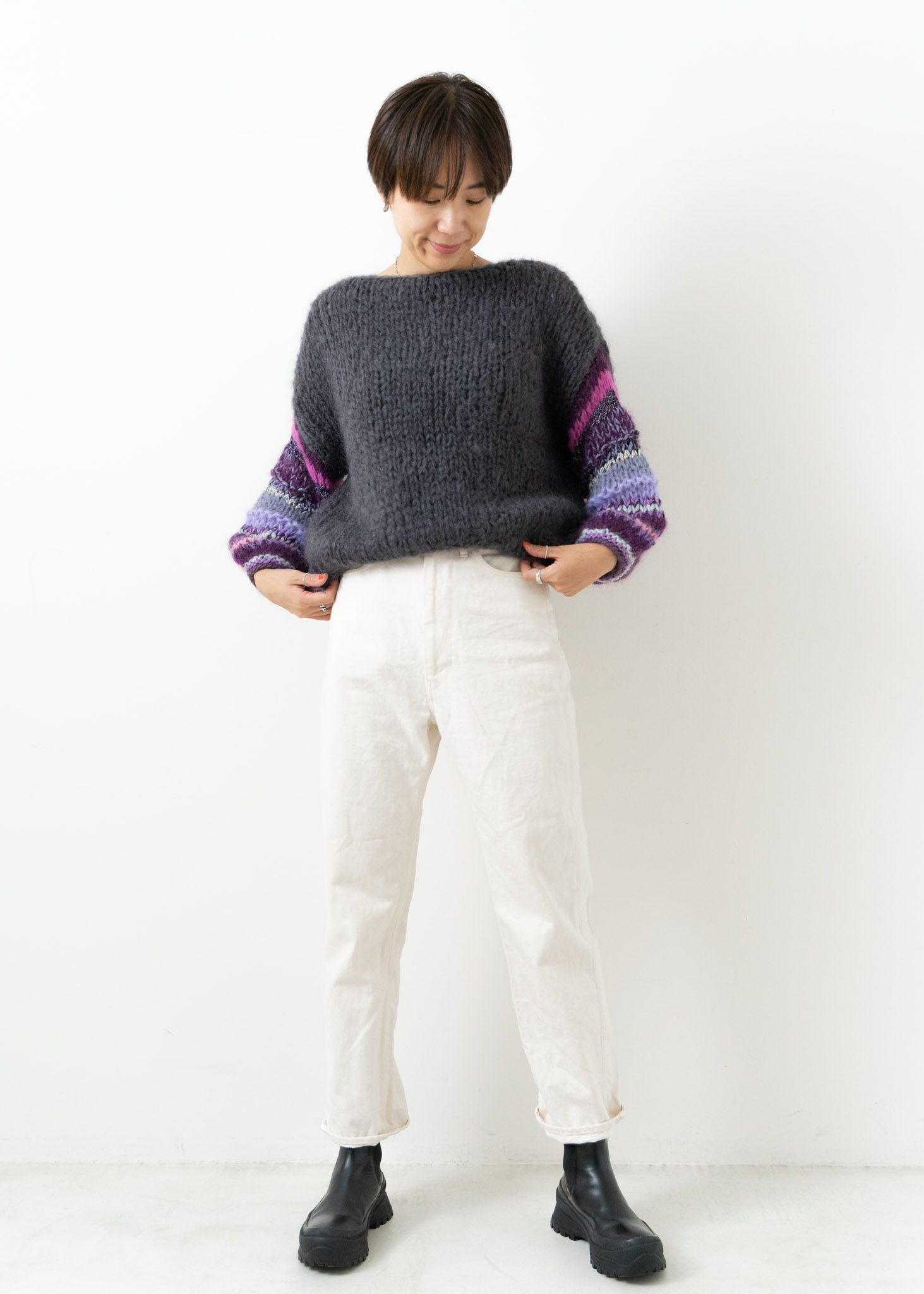 Border Knit Top | Pasand by ne Quittez pas | パサンドバイヌキテパ