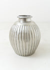 Aluminum Vase Ribbed Medium