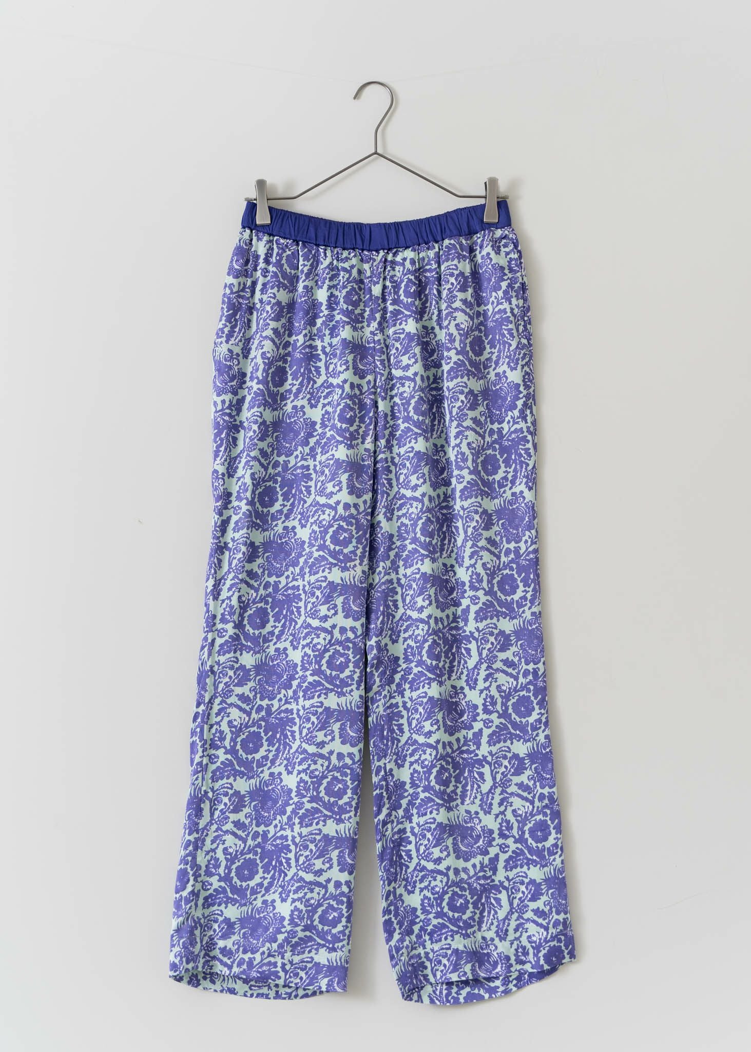 Modal Satin Flower Print Pants