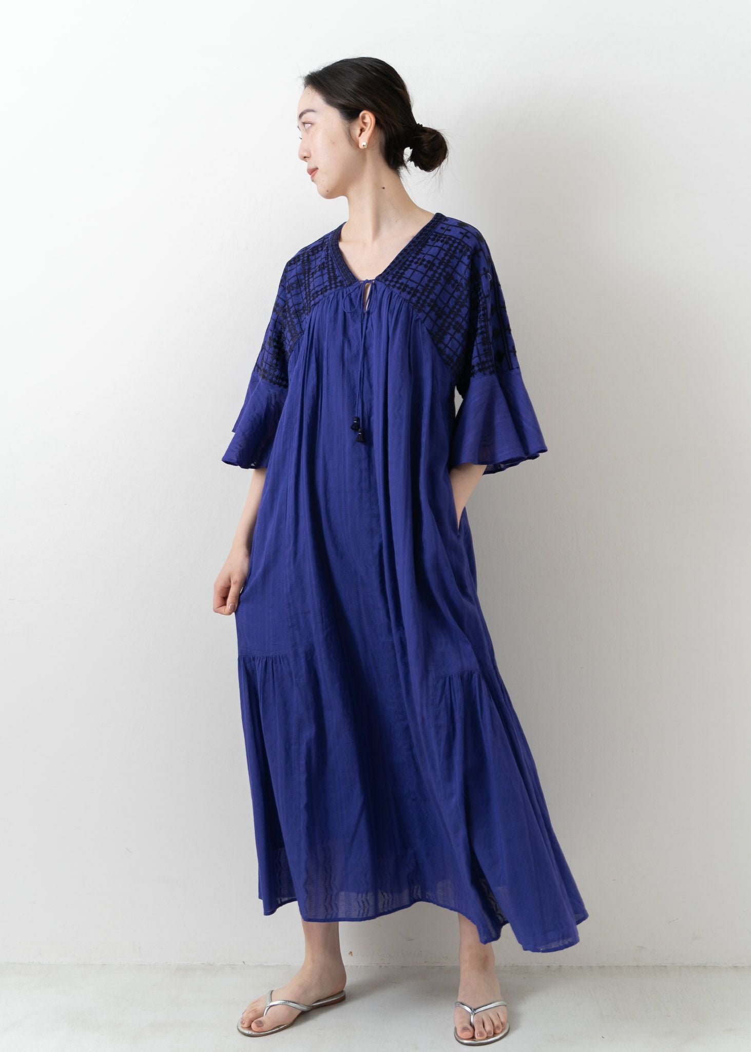Cotton Jacquard Embroidery Dress | Pasand by ne Quittez pas 
