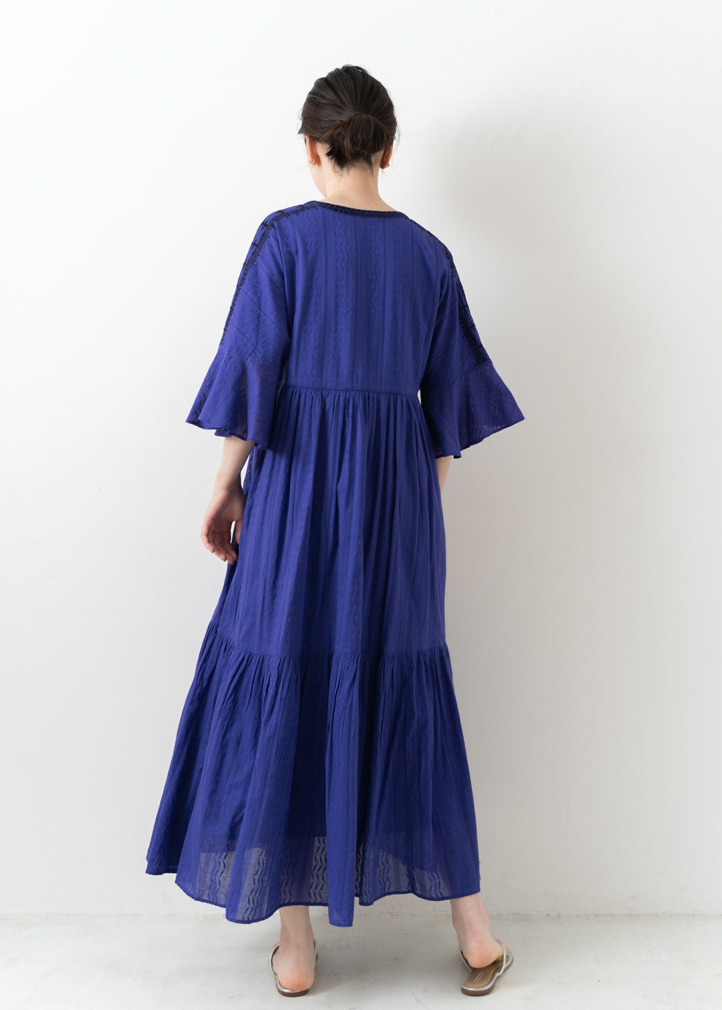 Cotton Jacquard Embroidery Dress