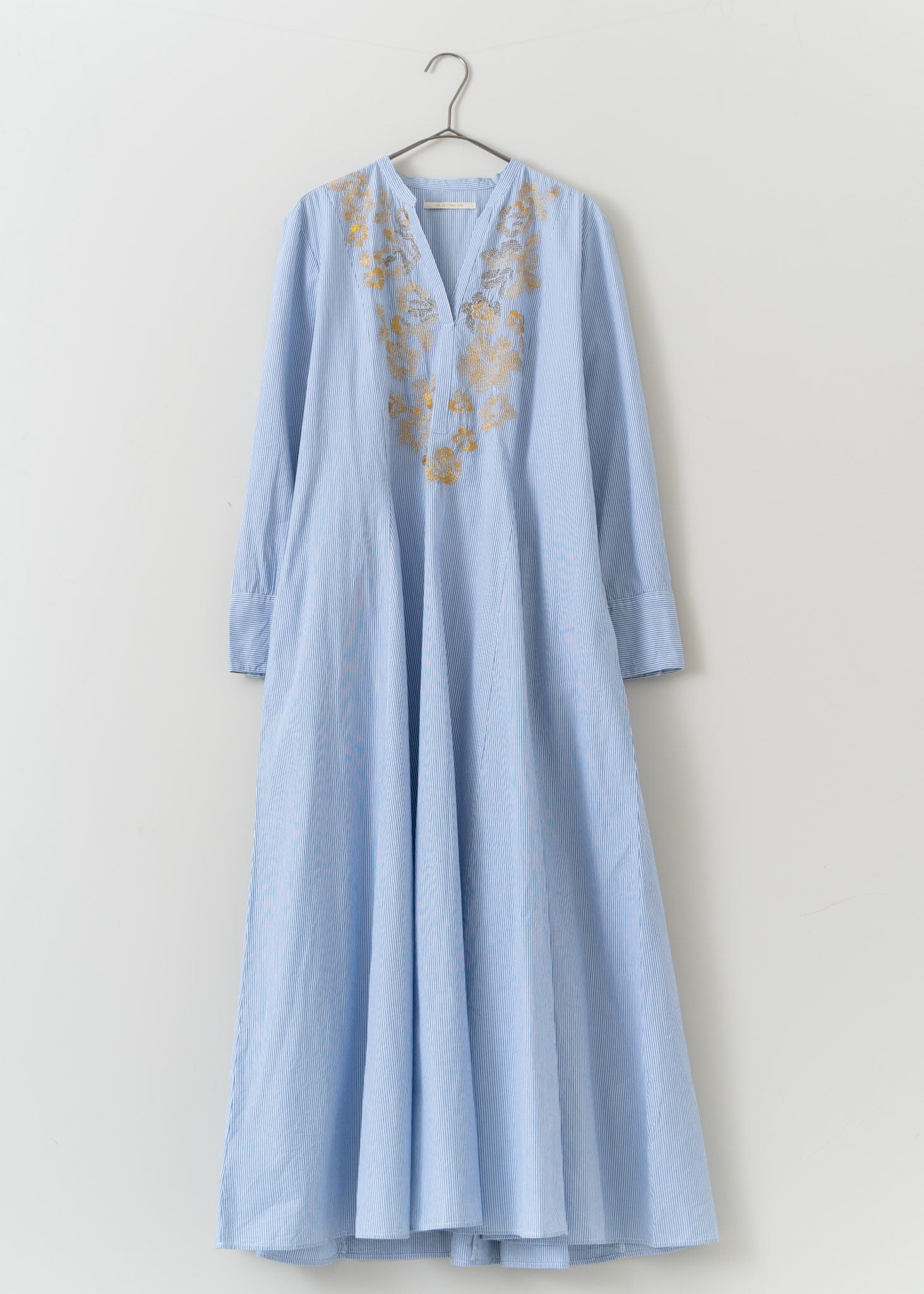Cotton Poplin Zari Embroidery Panel Dress | Pasand by ne Quittez 