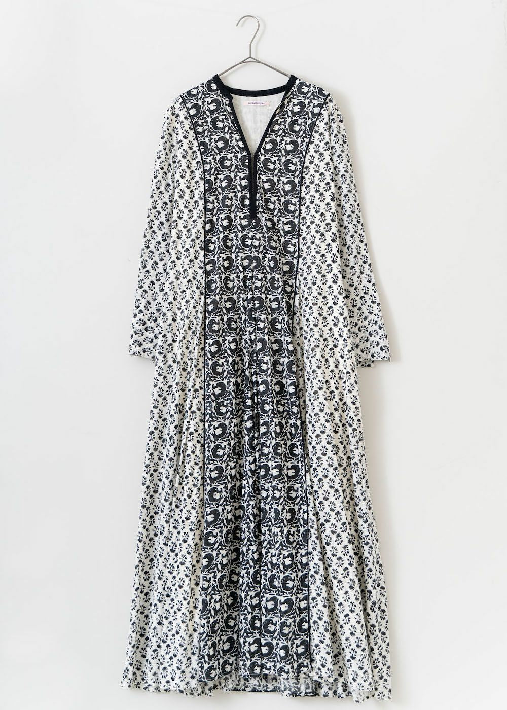 Cotton Jacquard Combi Print Panel Dress | Pasand by ne Quittez pas 