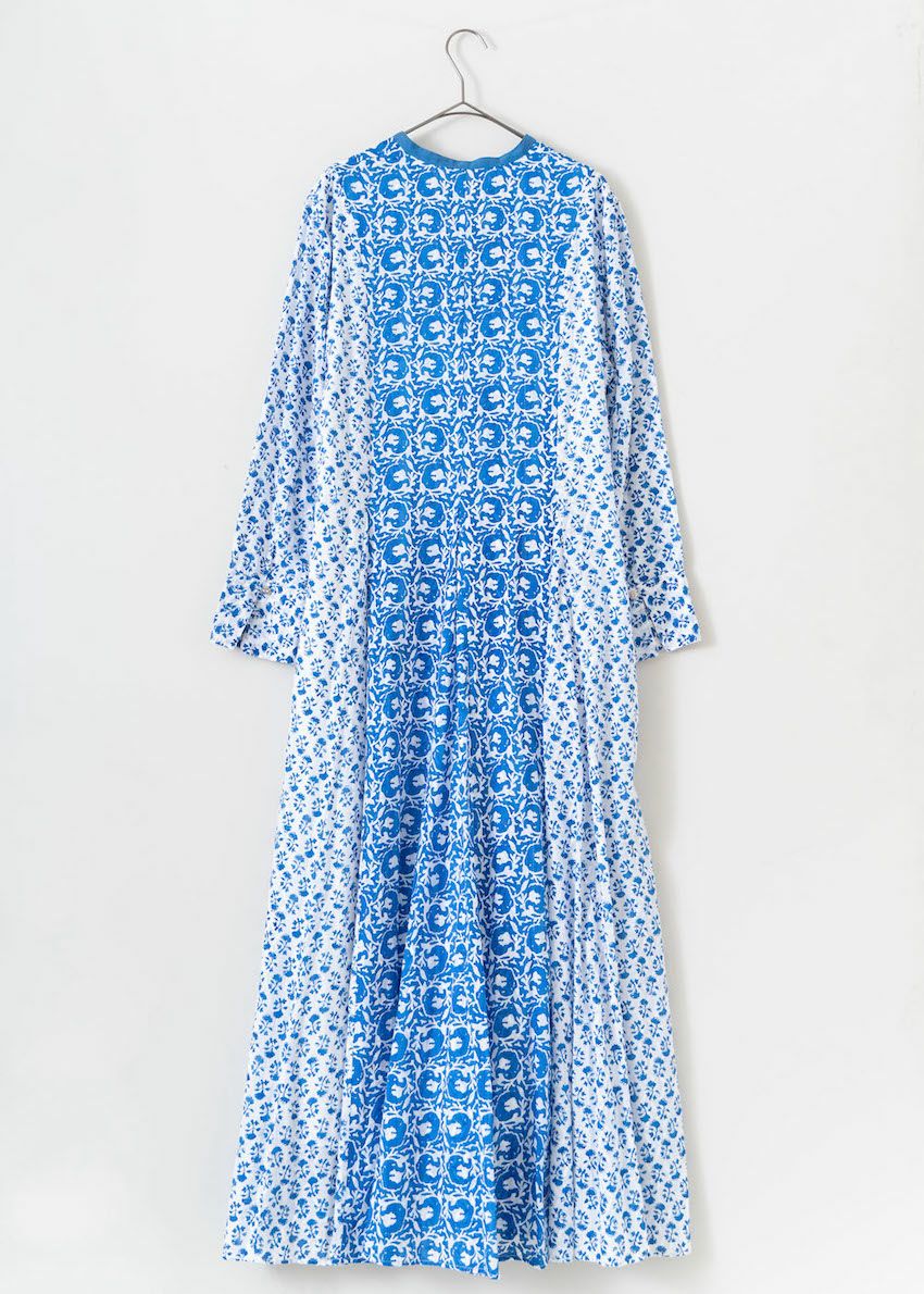 Cotton Jacquard Combi Print Panel Dress | Pasand by ne Quittez pas 