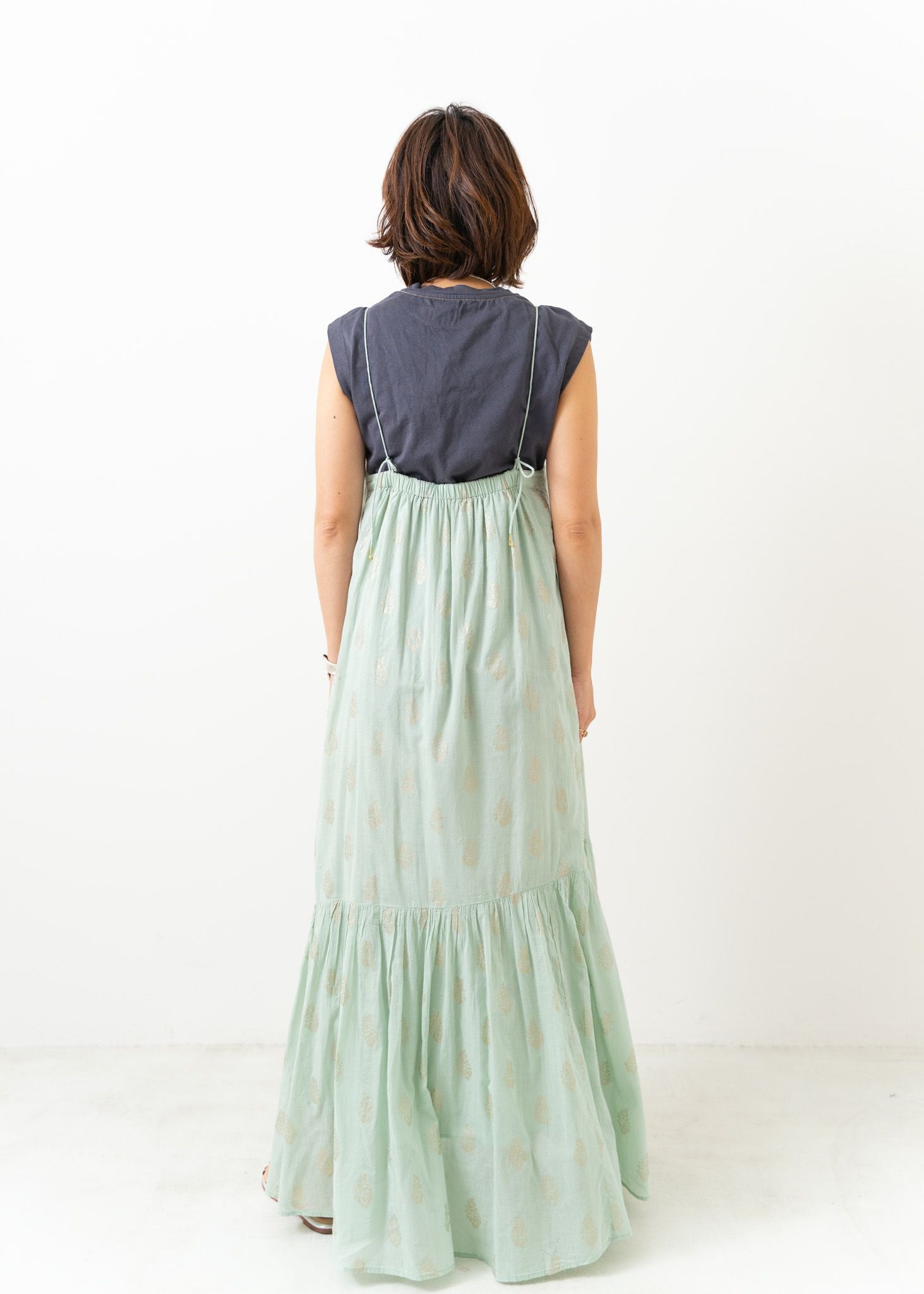 Cotton Voile Foil Flower Print Cami Dress | Pasand by ne Quittez 