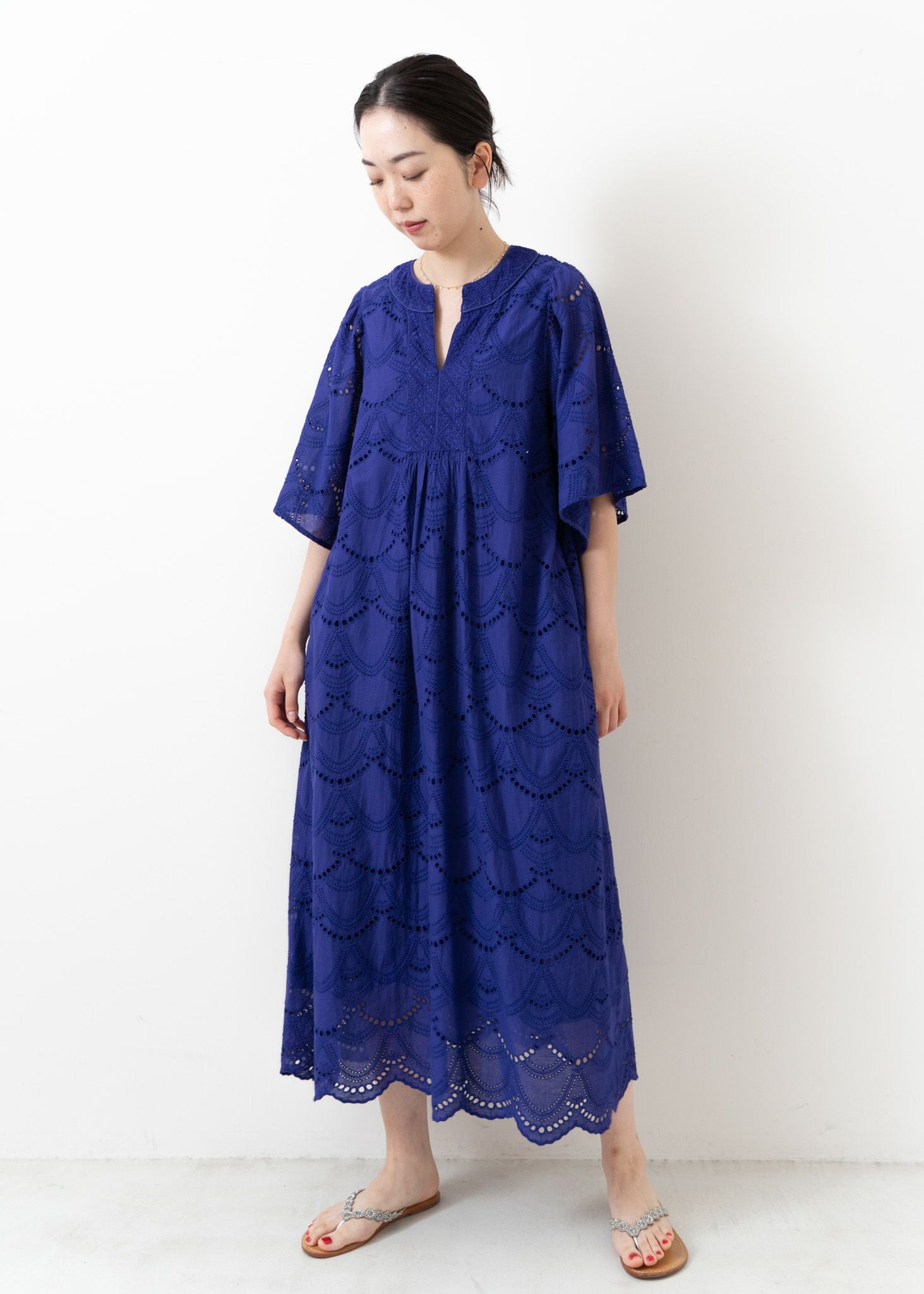 Cotton Voile Dot Hemla Dress | Pasand by ne Quittez pas | パサン