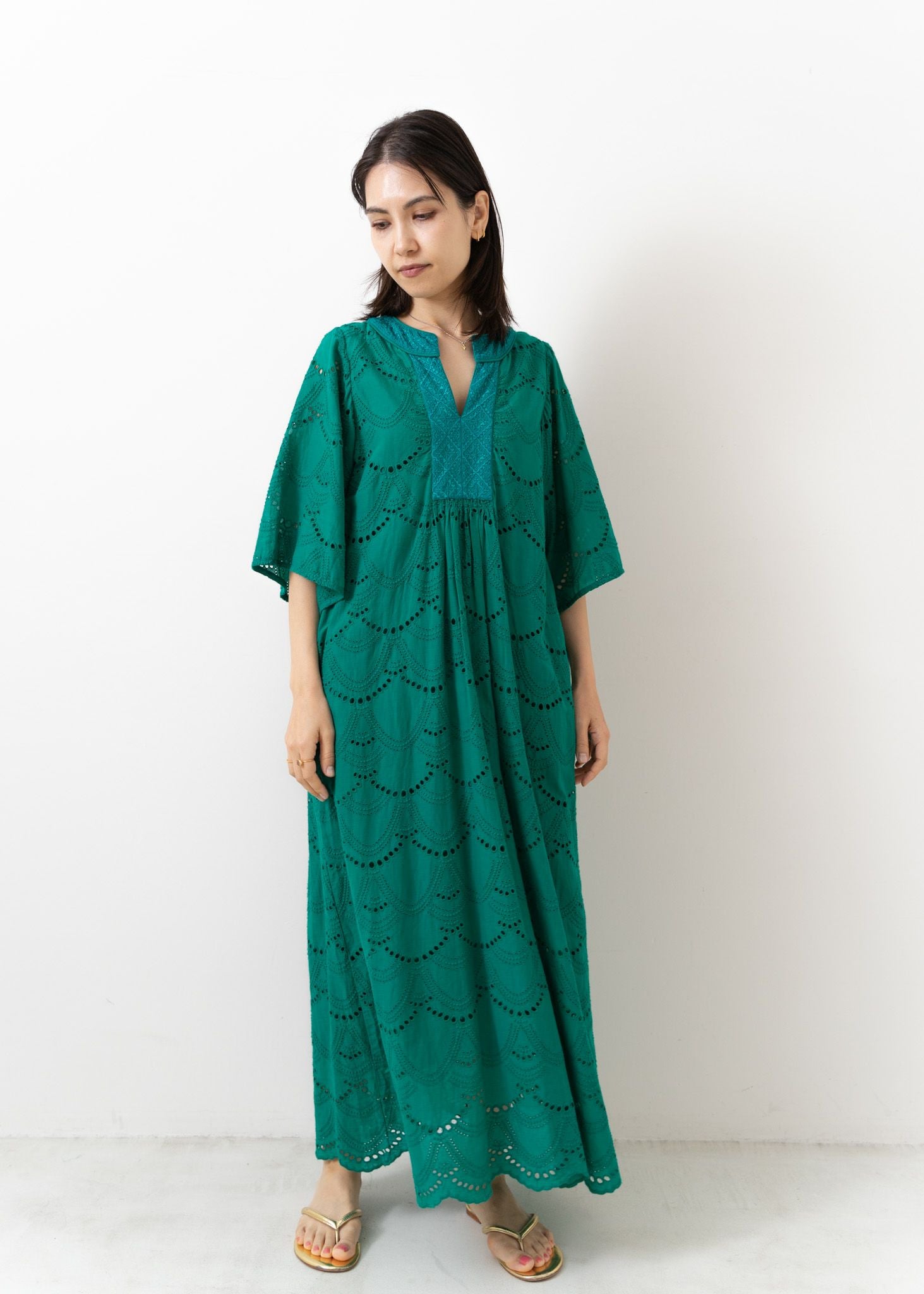 Cotton Voile Dot Hemla Dress | Pasand by ne Quittez pas | パサン 