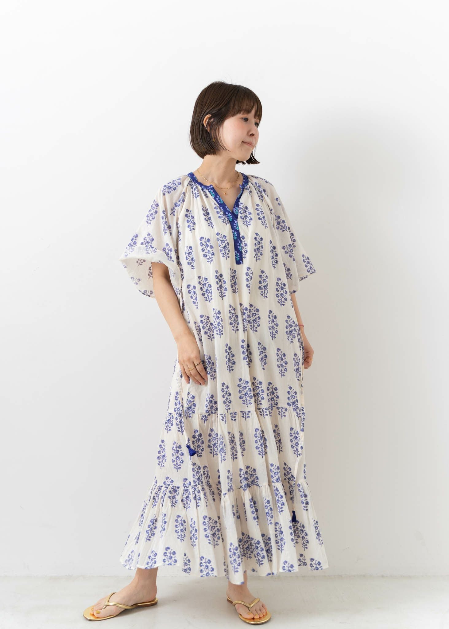 Cotton Voile Ethnic Combination Print Dress
