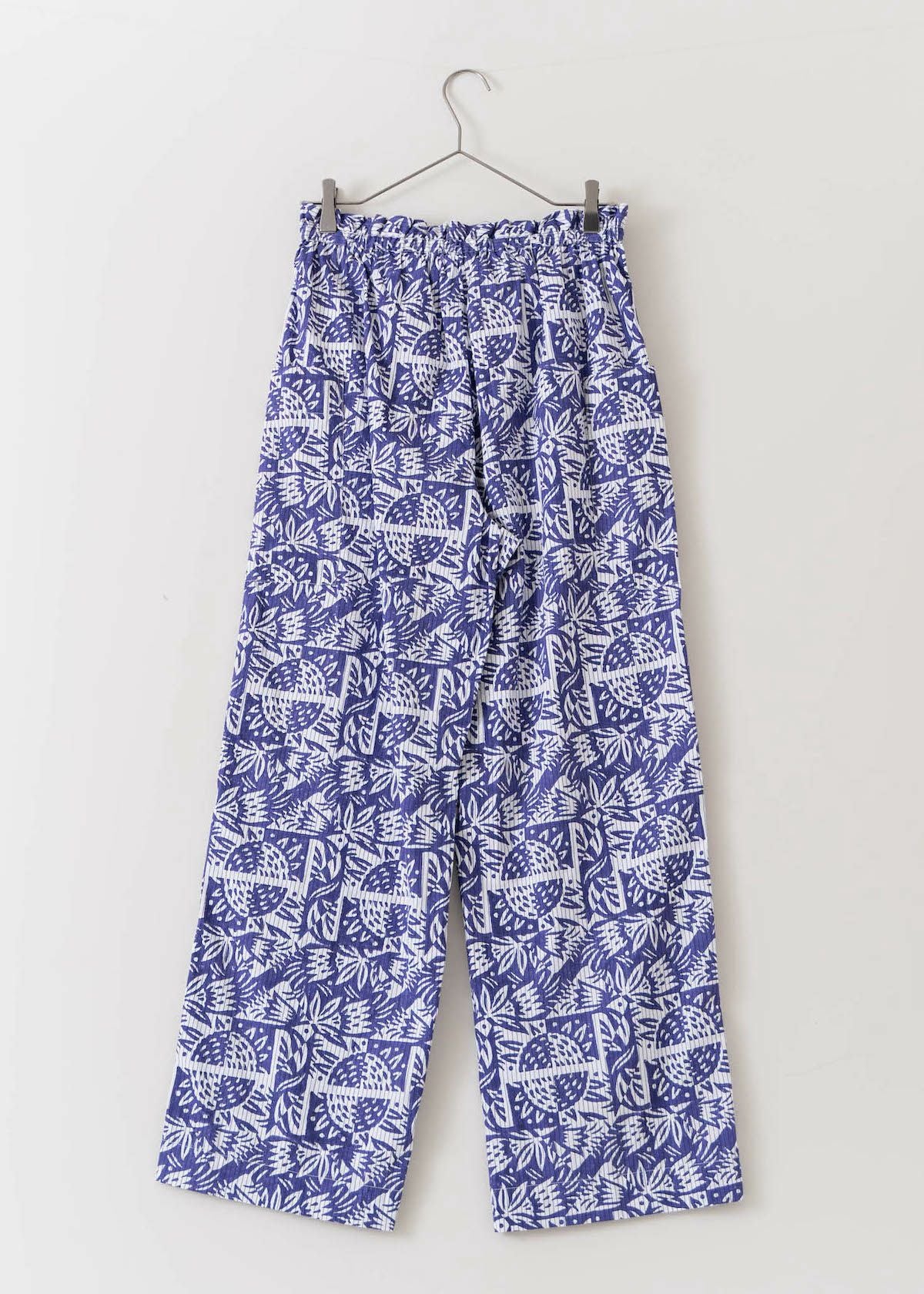 Poplin Stripe Block Print Pants