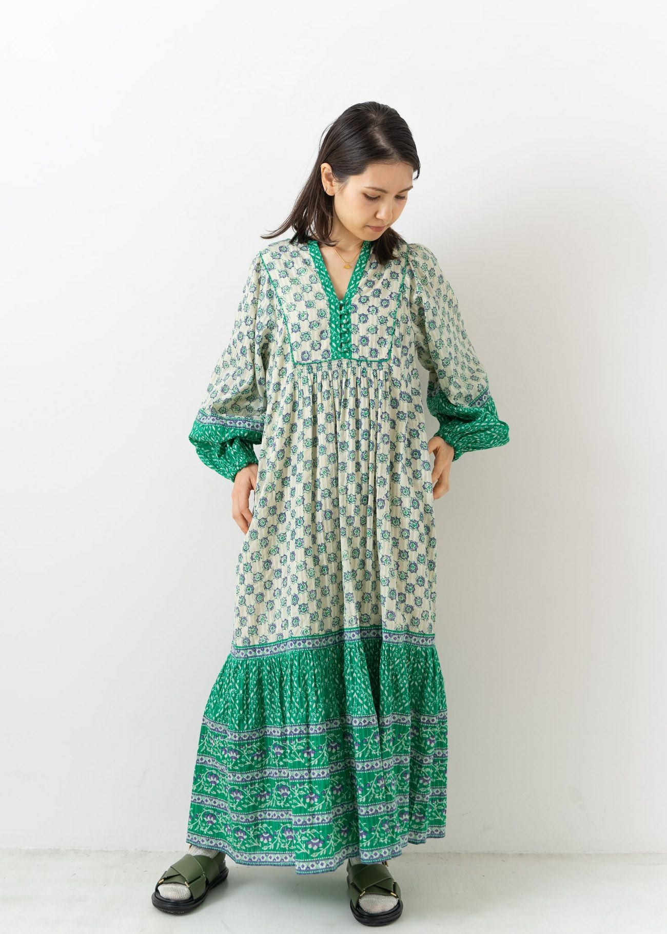 Cotton Kika Ethnic Print Dress | Pasand by ne Quittez pas | パサン