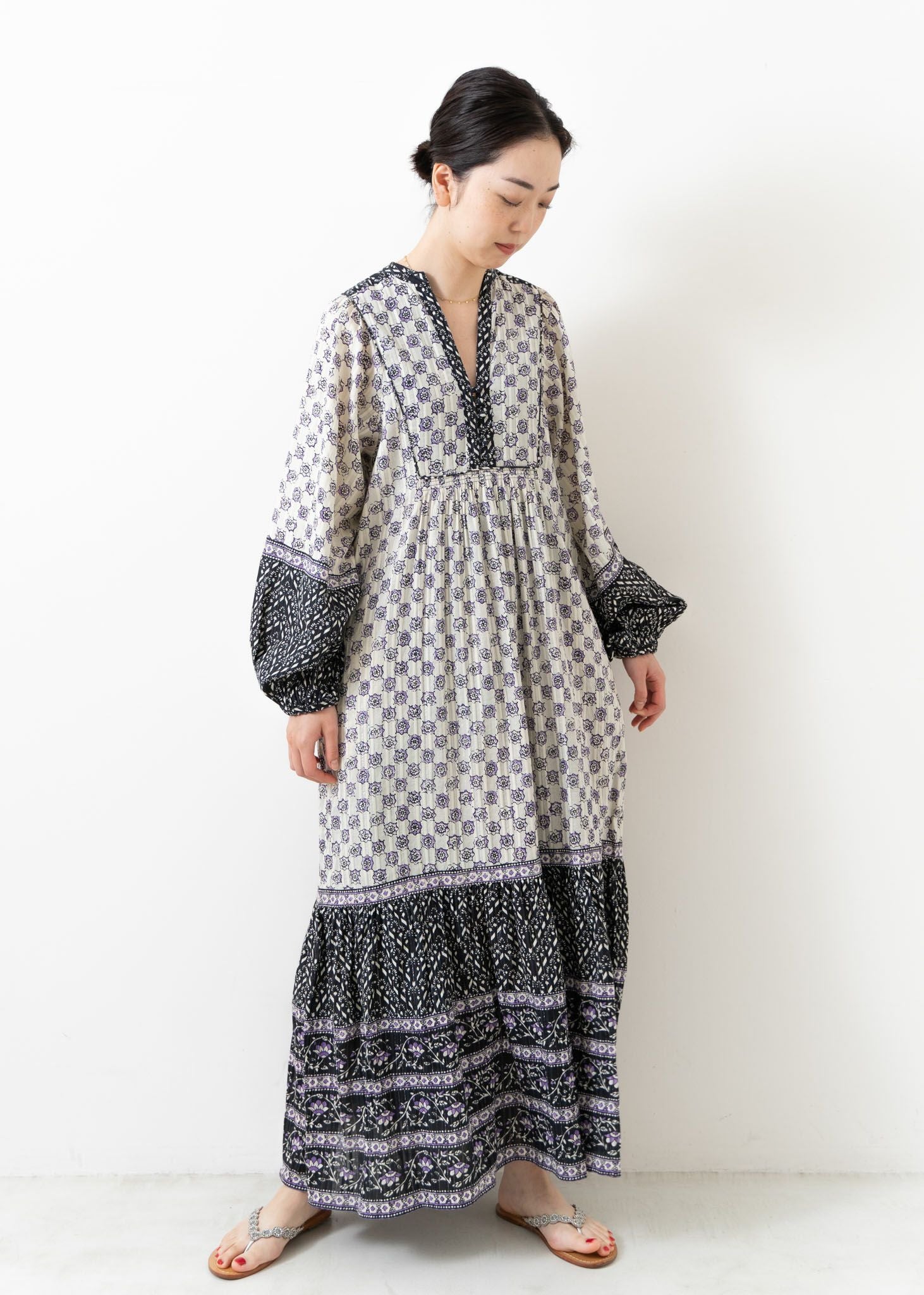 Cotton Kika Ethnic Print Dress | Pasand by ne Quittez pas | パサン