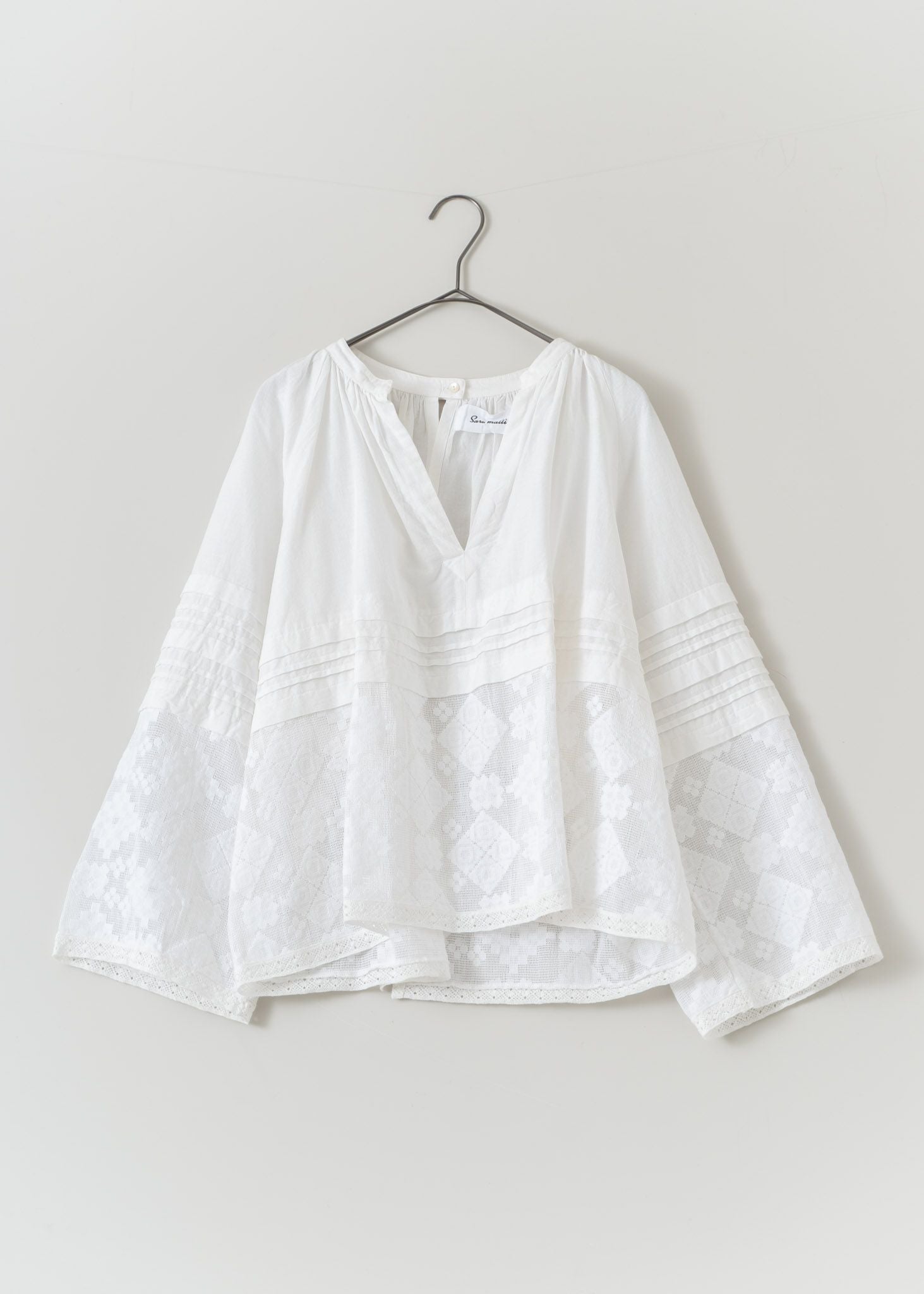 Cotton Linen Joint Lace Top