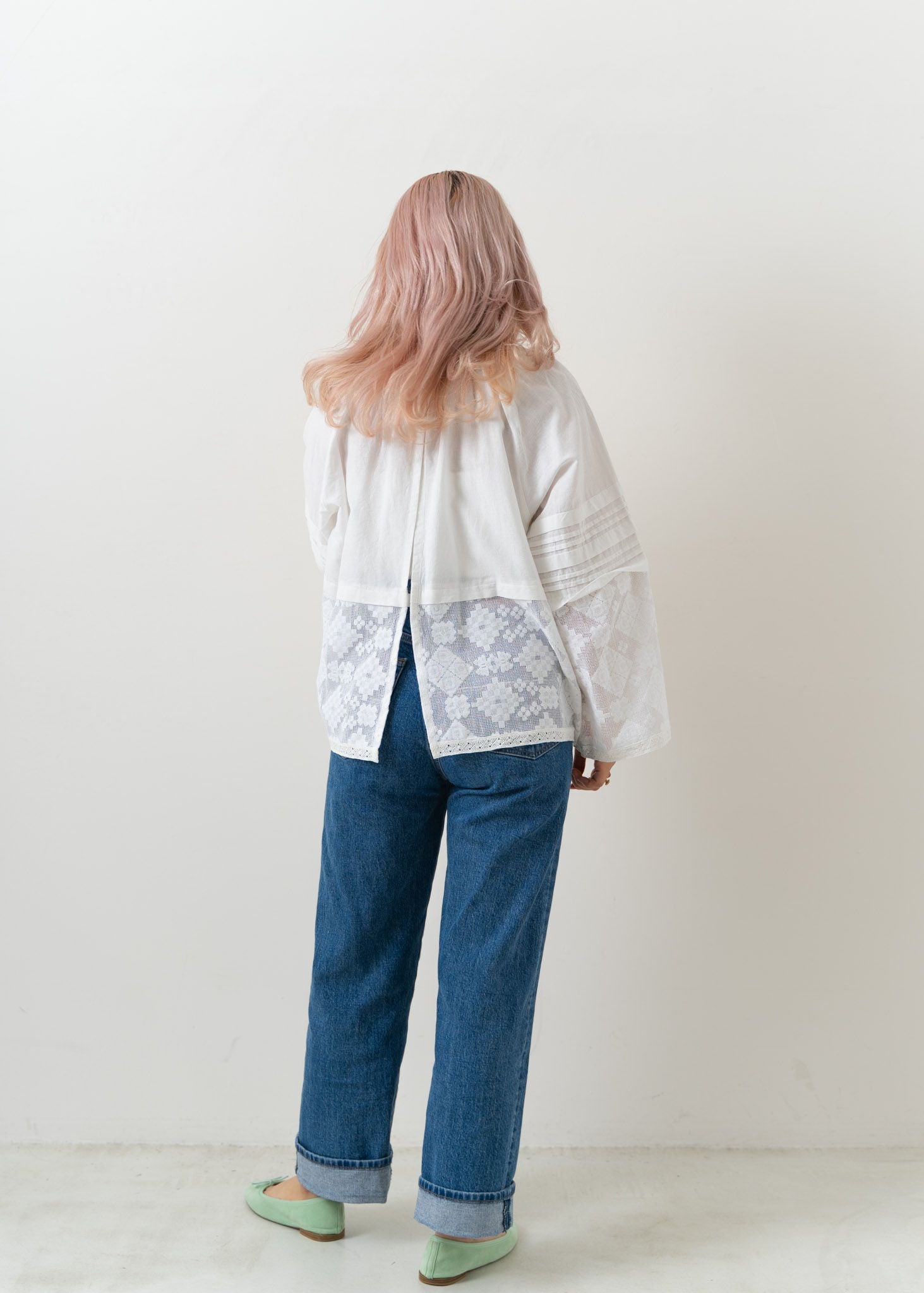 Cotton Linen Joint Lace Top | Pasand by ne Quittez pas | パサン