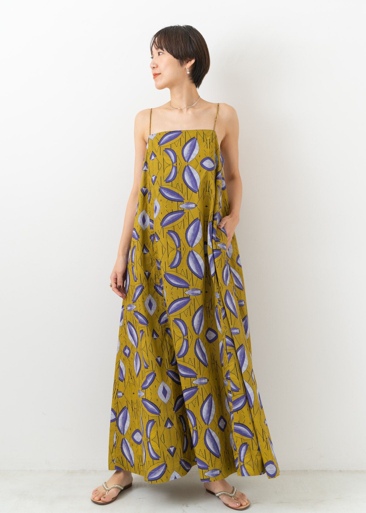Cotton African Print Nosleeve Dress | Pasand by ne Quittez pas 