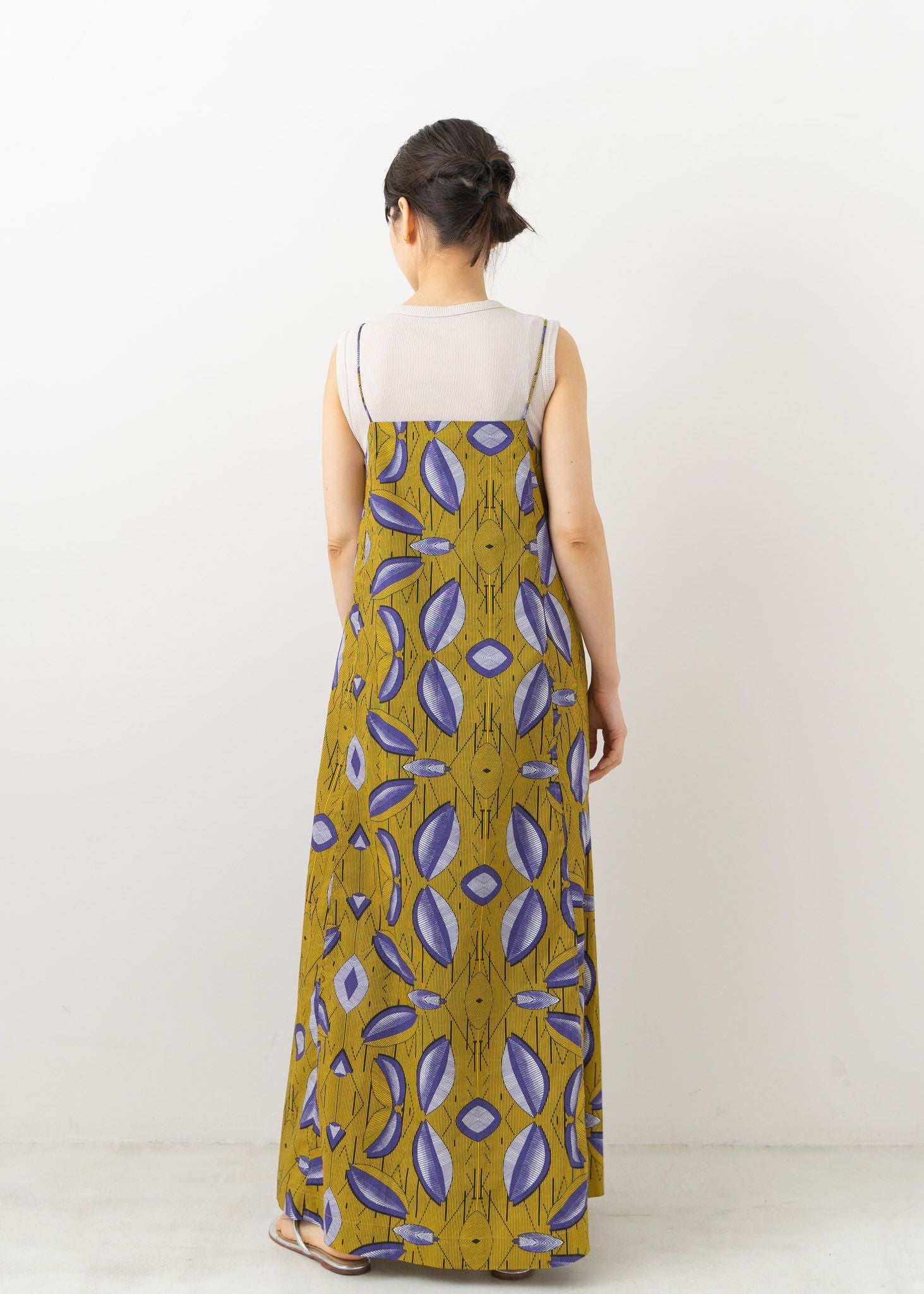 Cotton African Print Nosleeve Dress