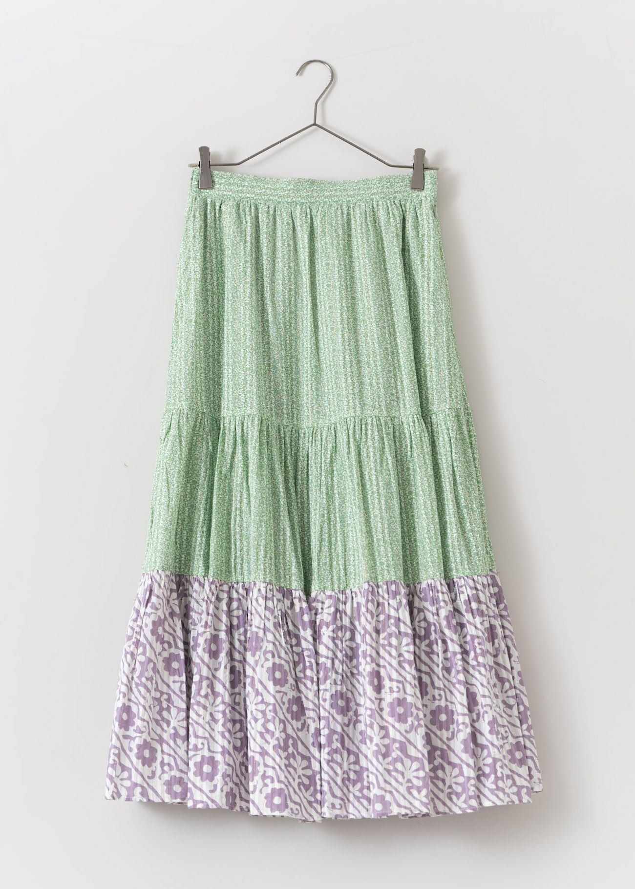 Cotton Double Flower Print Skirt | Pasand by ne Quittez pas 