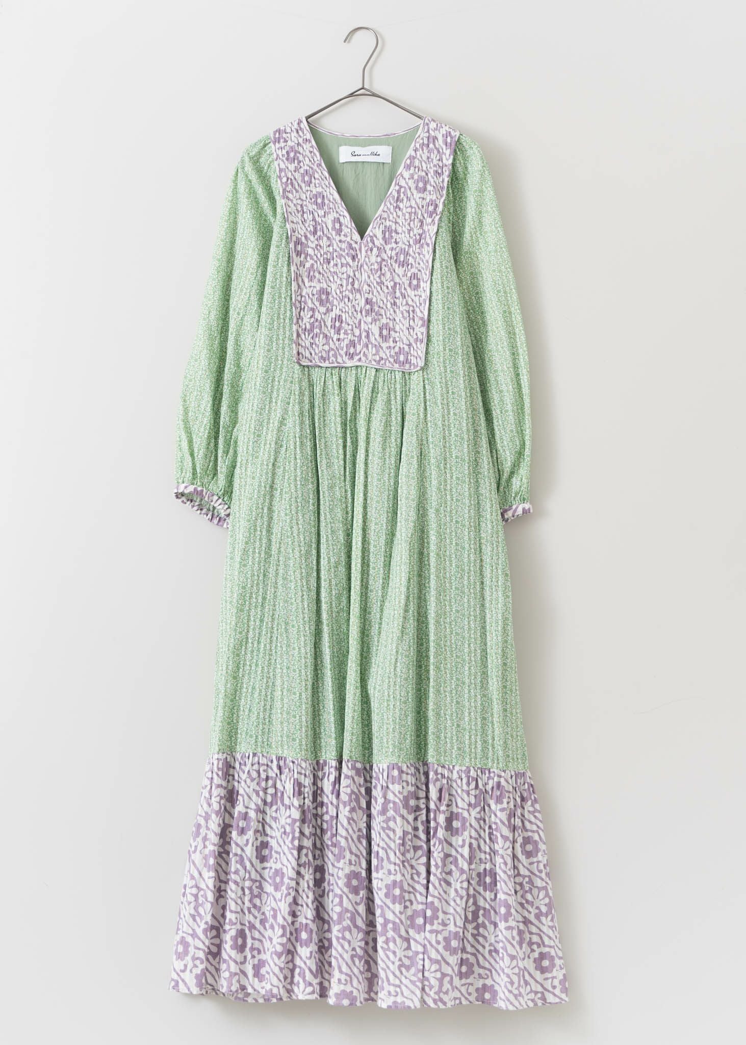 Cotton Double Flower Print Dress | Pasand by ne Quittez pas 