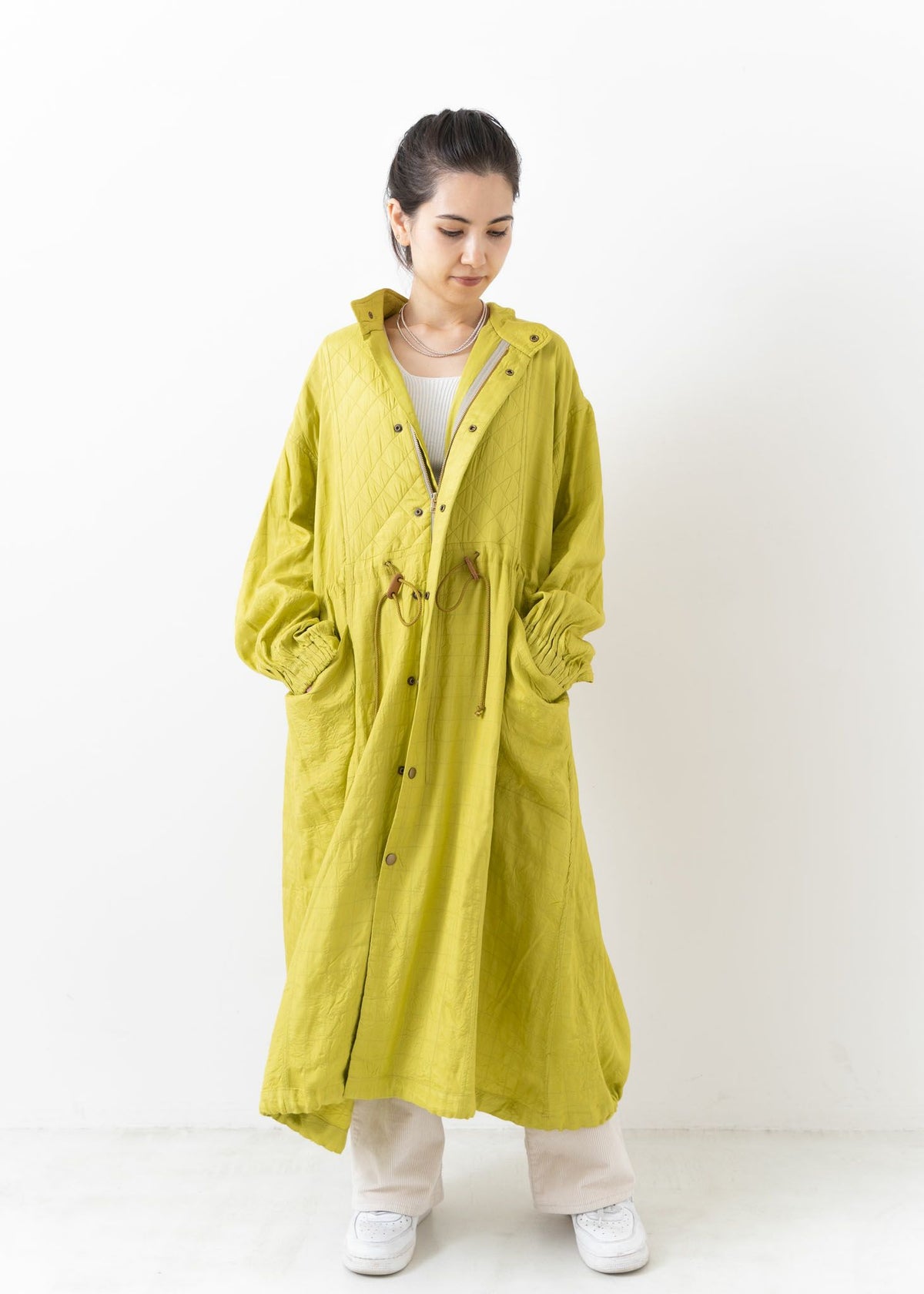 Square Stitch Long Coat