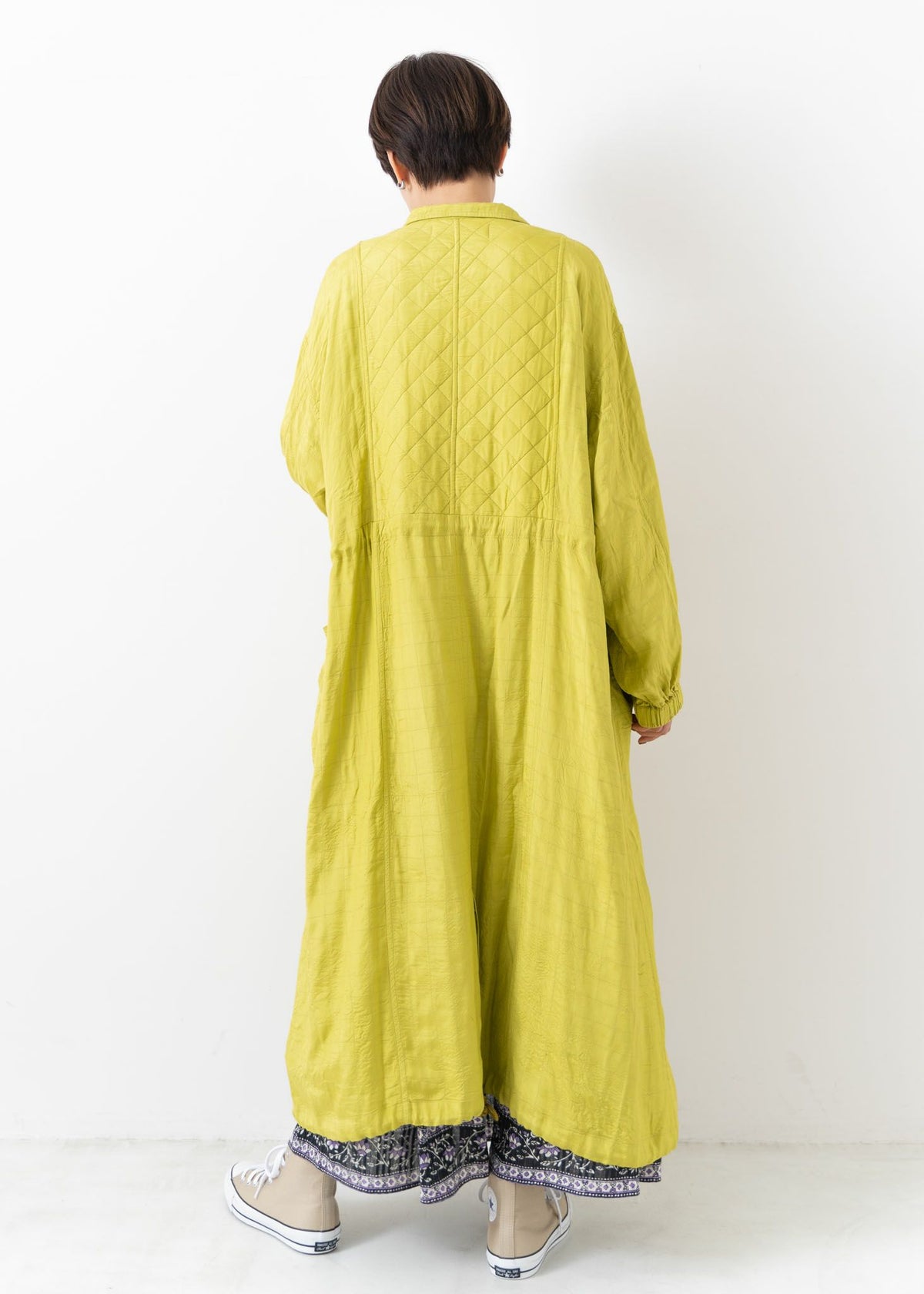 Square Stitch Long Coat