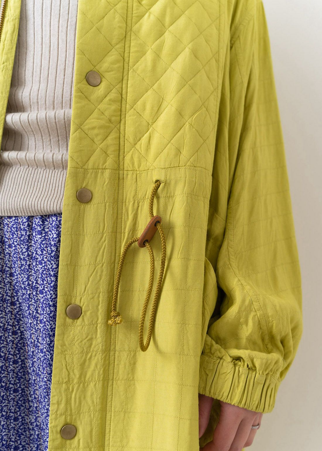 Square Stitch Long Coat