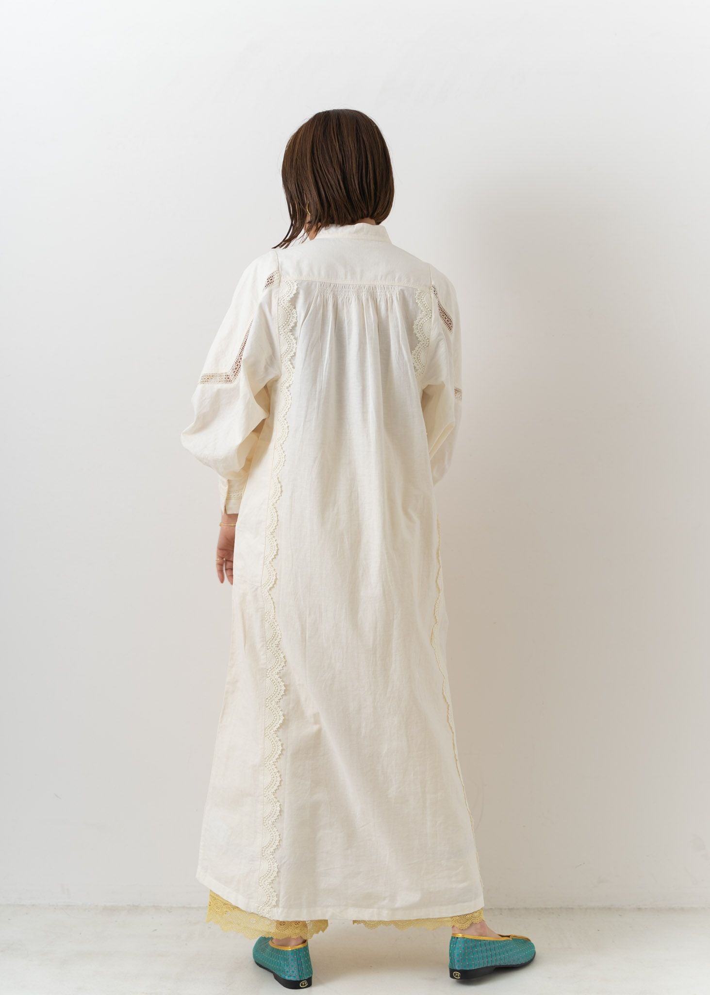 Cotton Linen Lace Dress