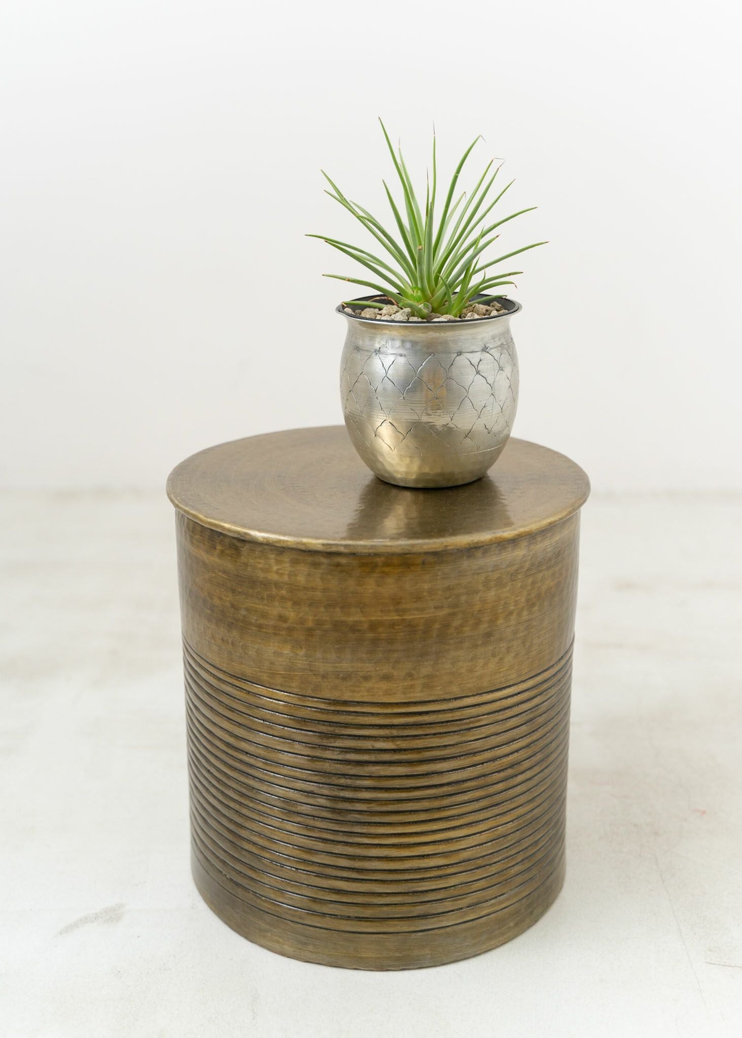 Artistic Aluminum Vase Sidetable