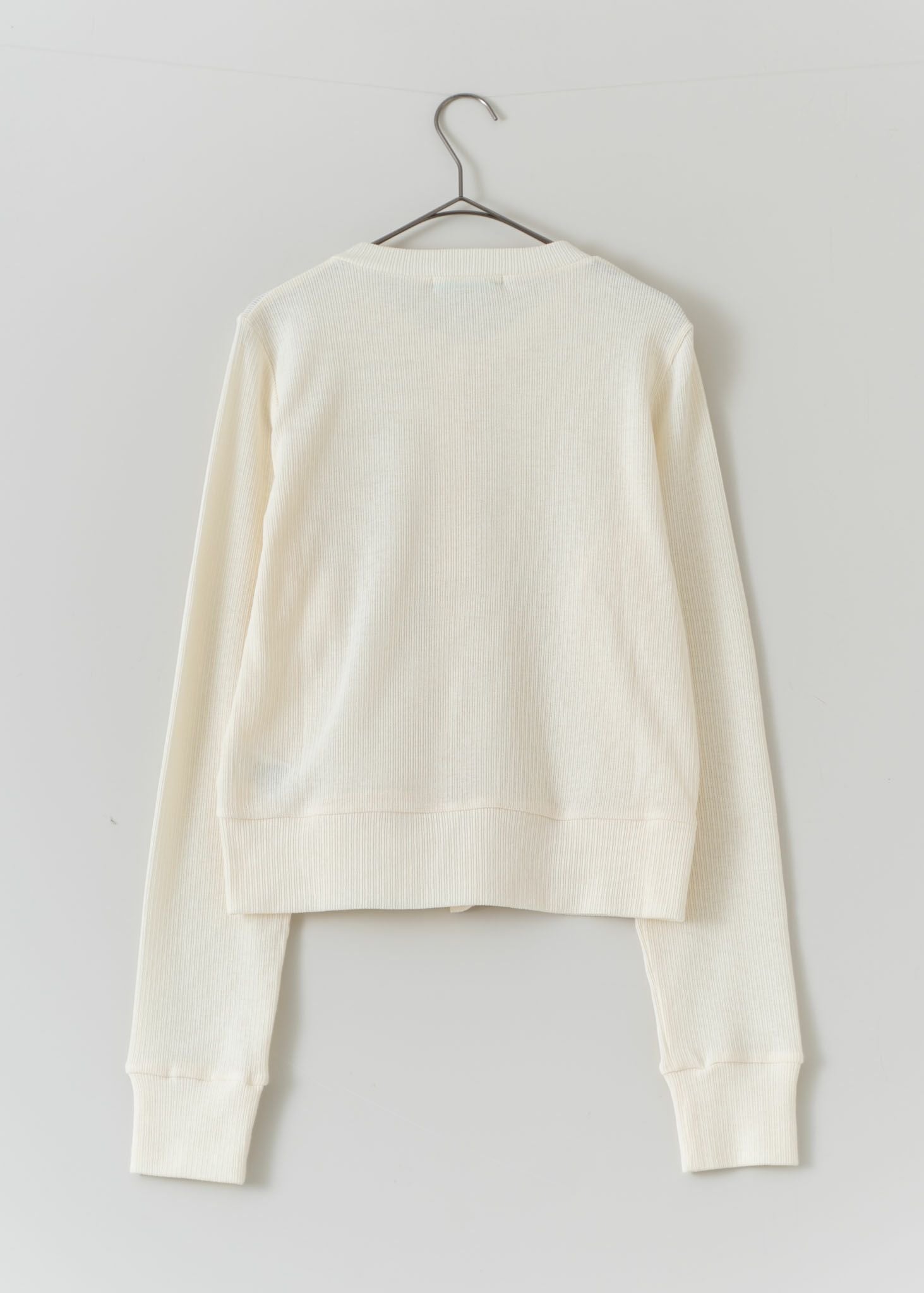 Crepey Natural Rib Cardigan | Pasand by ne Quittez pas | パサン