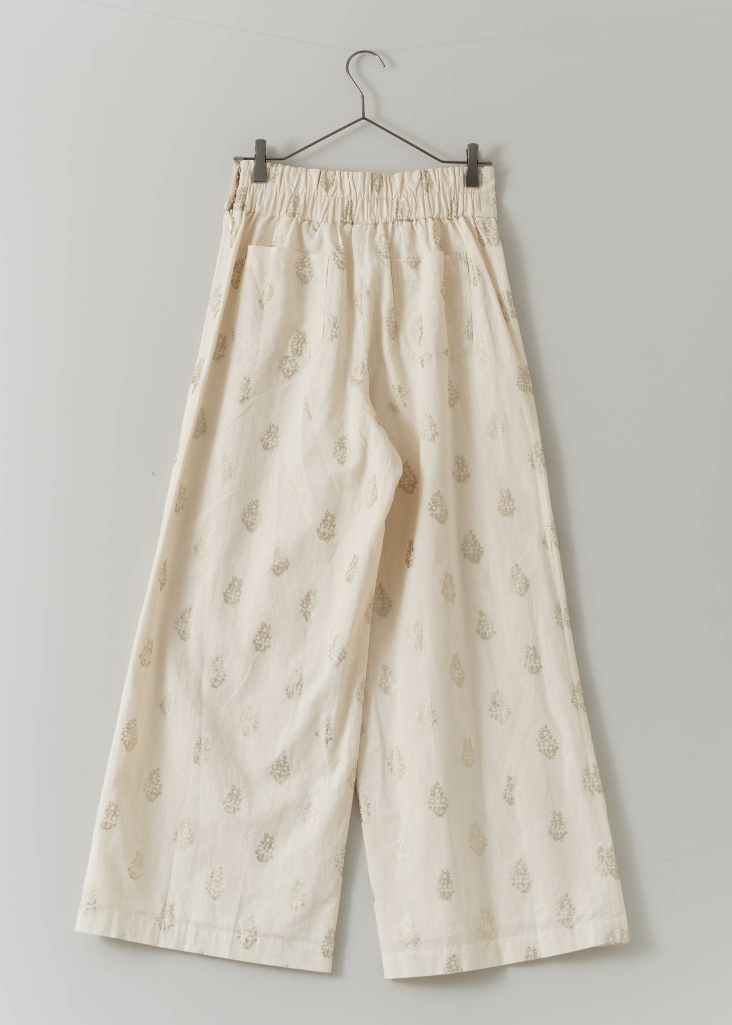 Cotton Linen Foil Print Pants