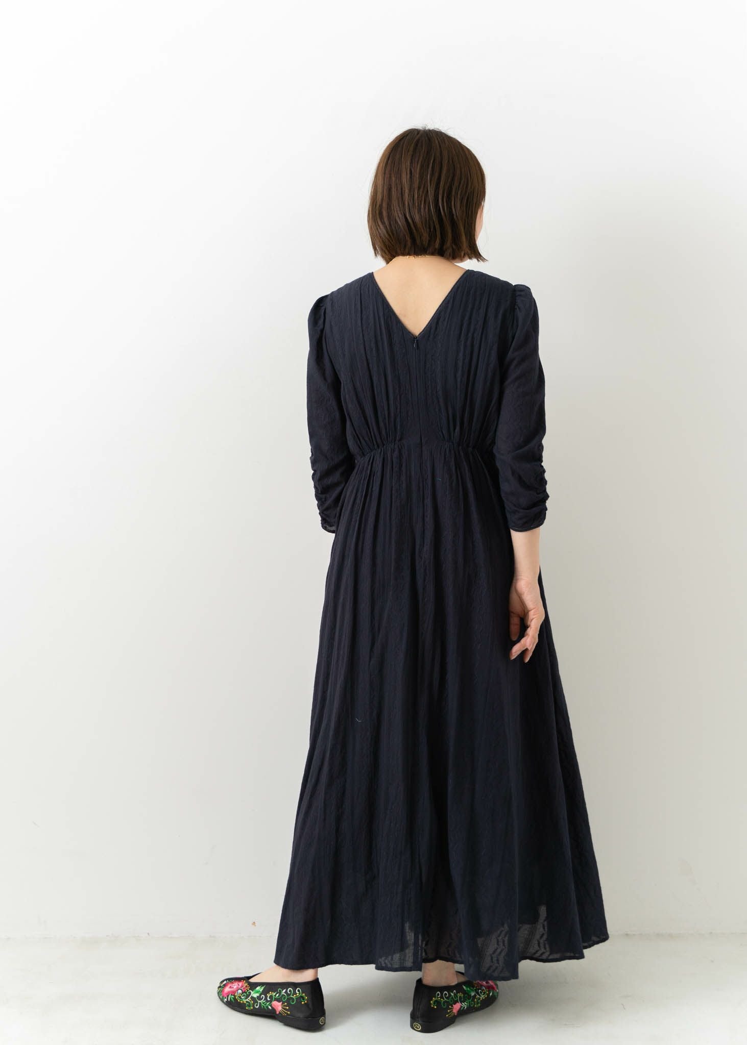Cotton Jqd Twisted Waist Dress | Pasand by ne Quittez pas
