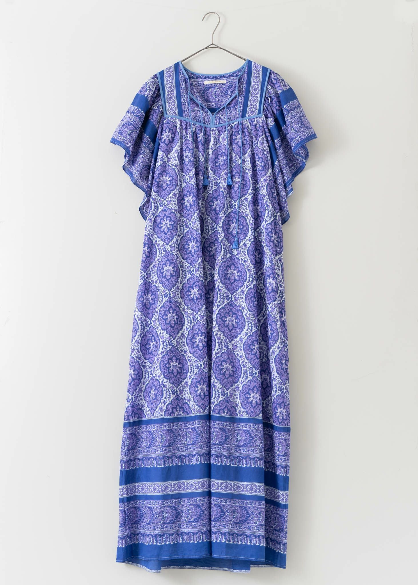 Cotton Voile Arabesque Print Flare Sleeve Dress | Pasand by ne ...