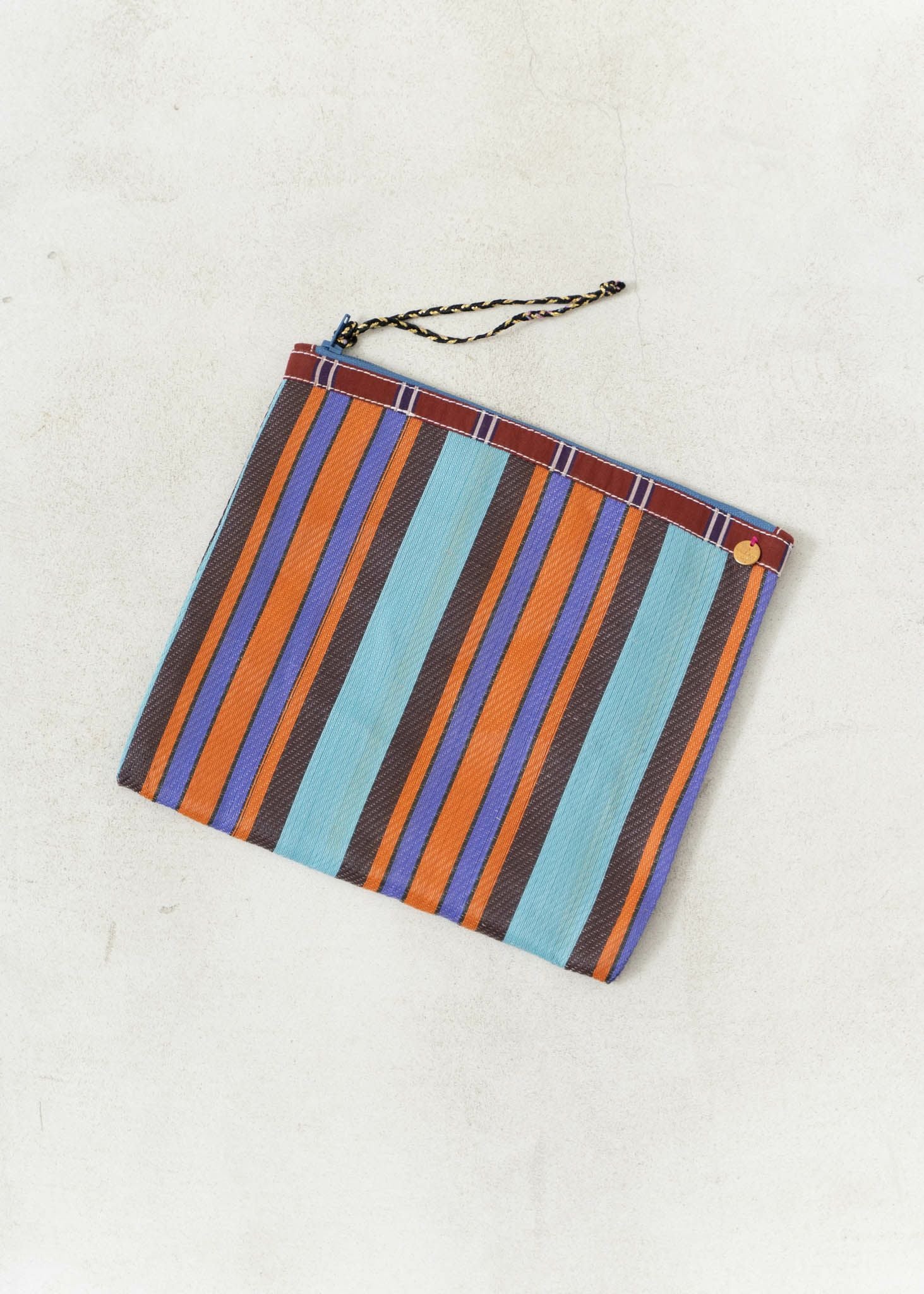 Multi Stripe Mesh Pouch