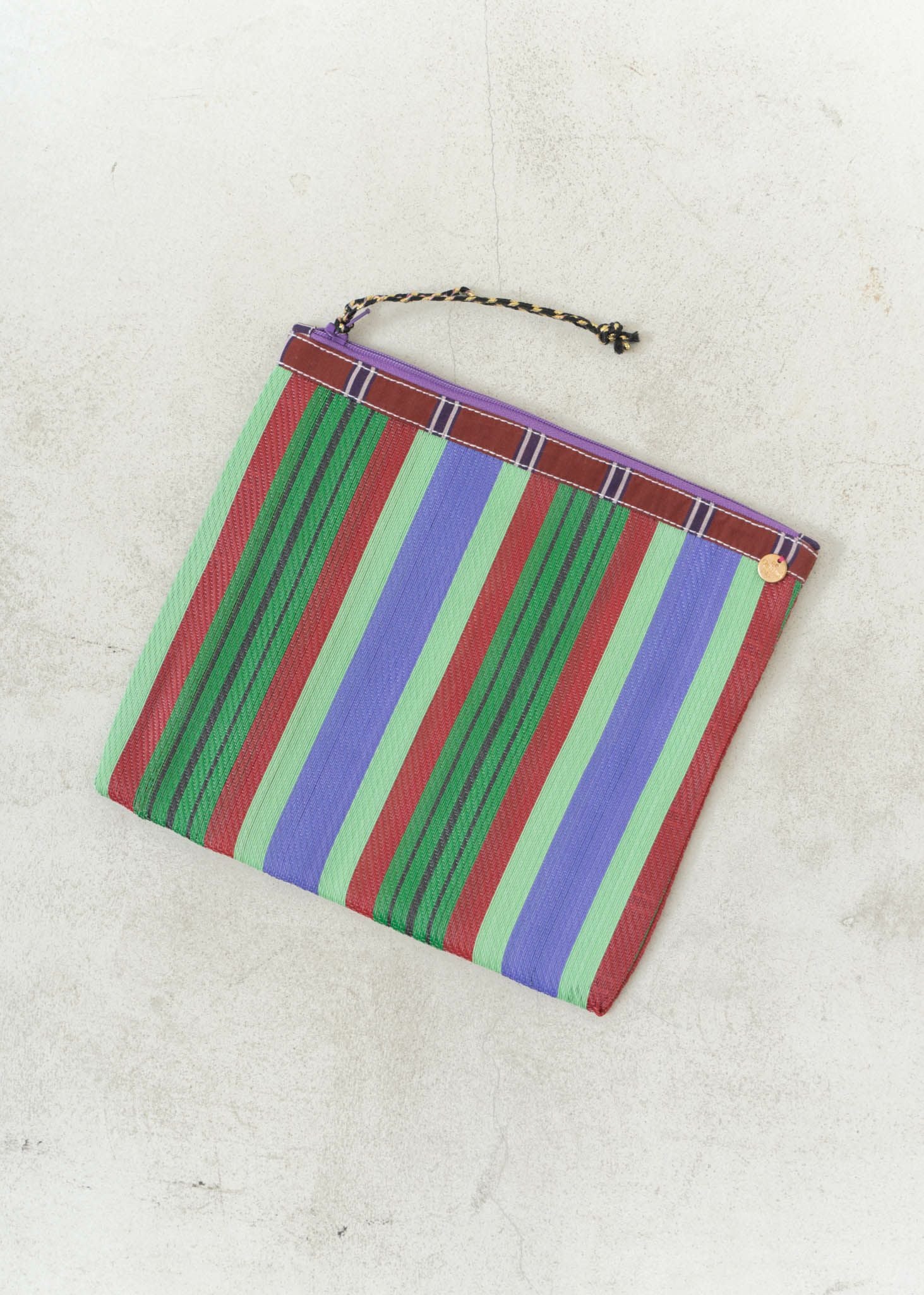 Multi Stripe Mesh Pouch | Pasand by ne Quittez pas | パサンドバイ