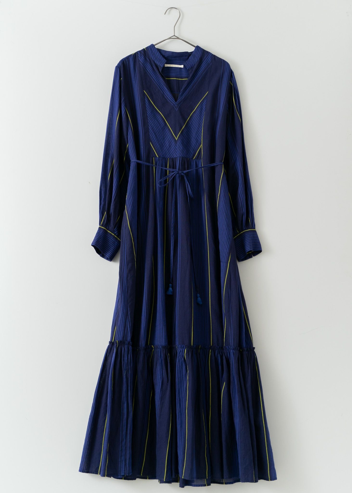 Cotton Voile Stripe Panel Dress