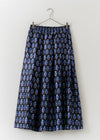 Poly Dupion Print Tuck Skirt