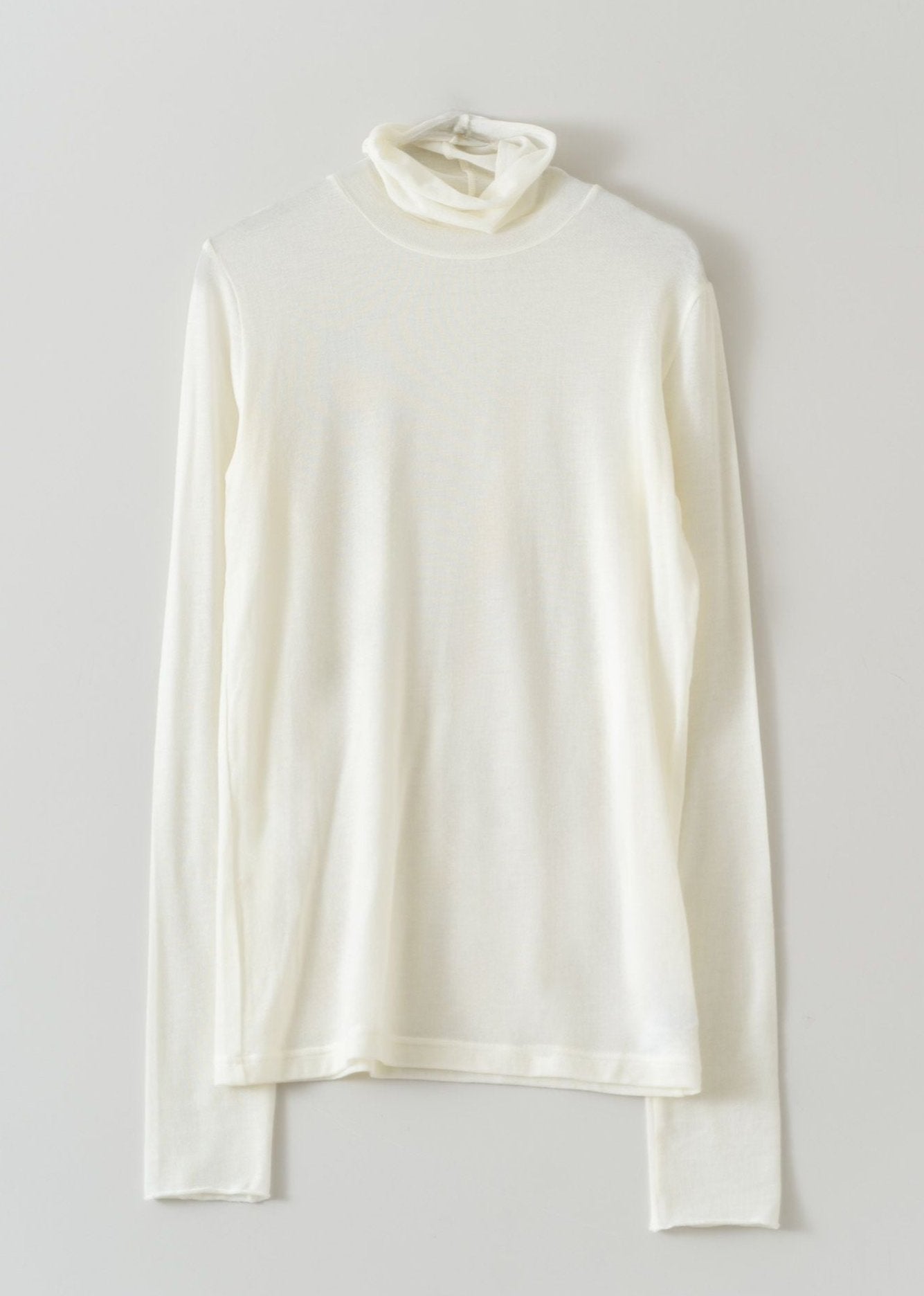 Sheer Tencel Cashmere Turtle Neck