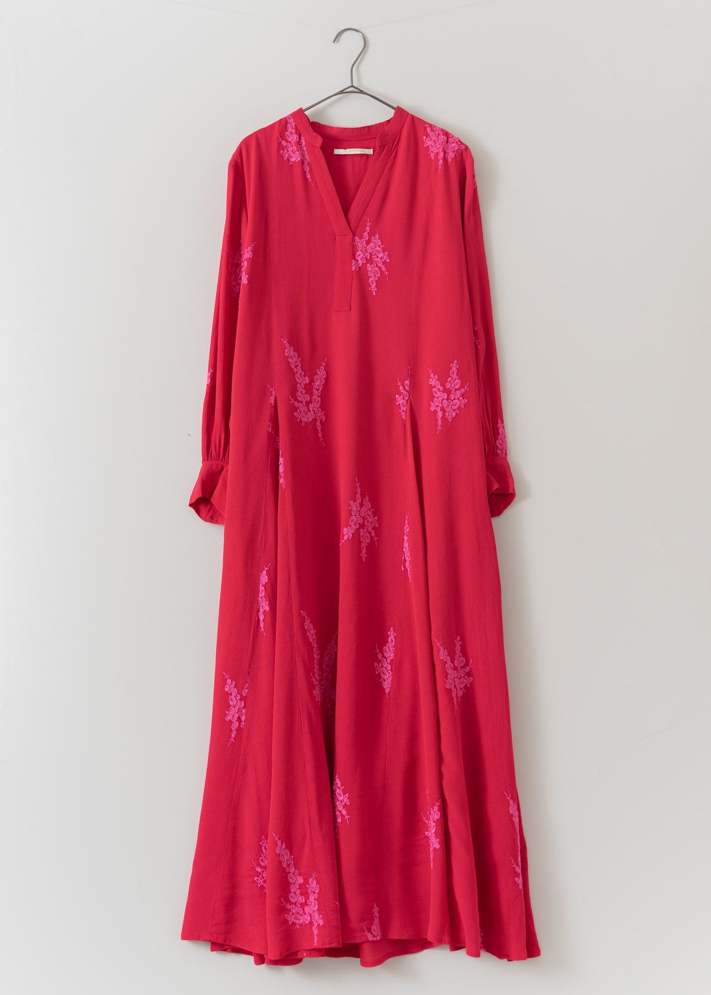 Moss Rayon Full Embroidery Panel Dress