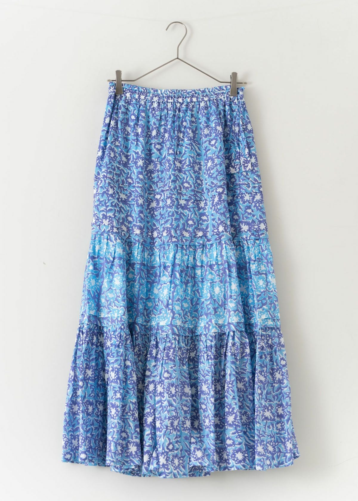 Cotton Block Flower Print Tuck Skirt | Pasand by ne Quittez pas 
