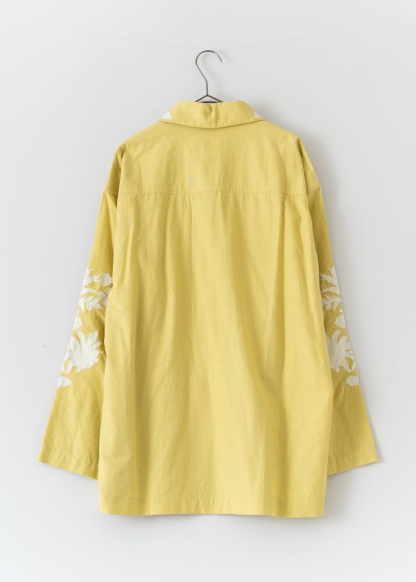 Cotton Linen Big Flower Embroidery Jacket