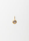 Sun Necklace Charm With Tanzanite