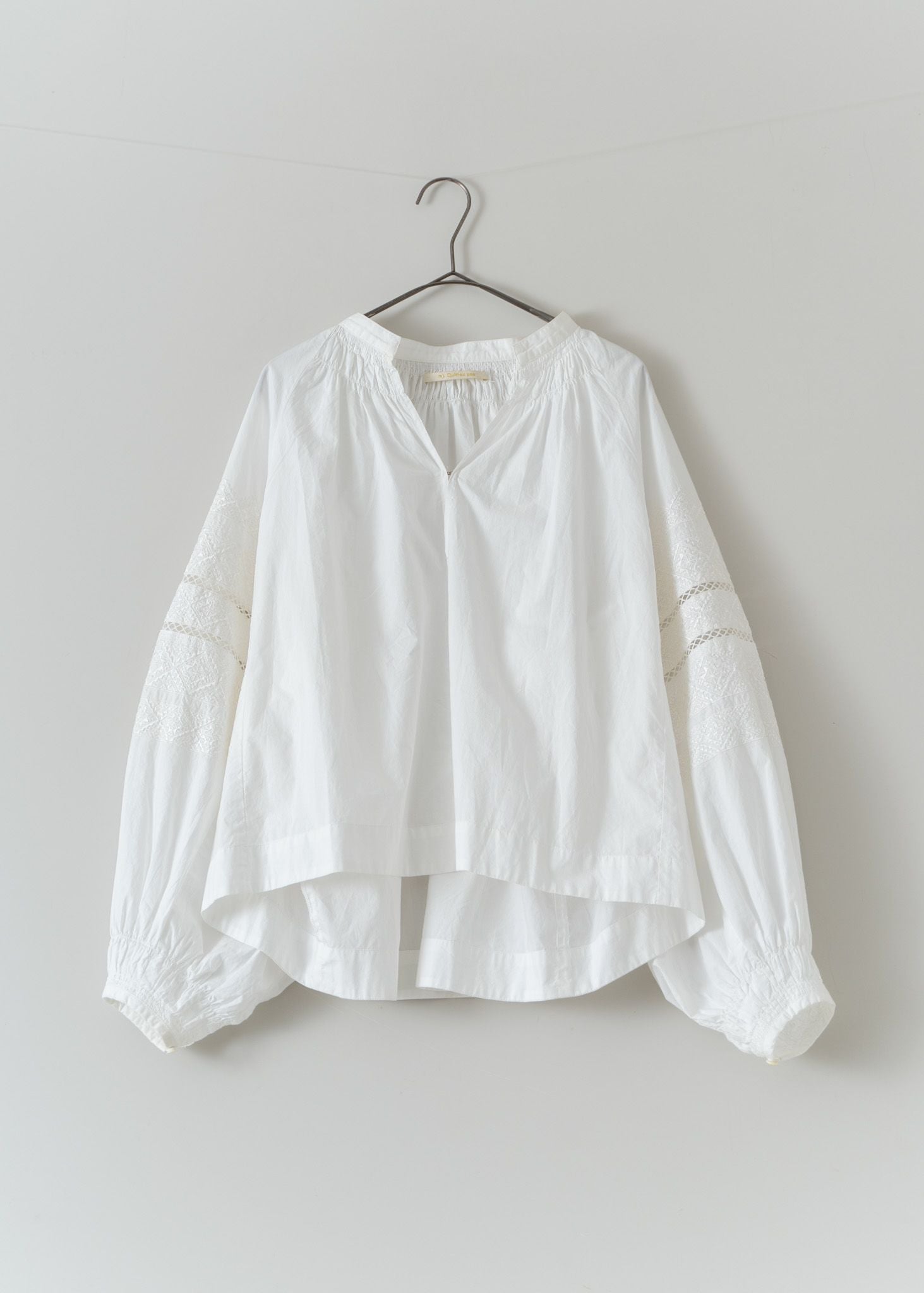 Fine Poplin Kika Embroidery Gather Blouse