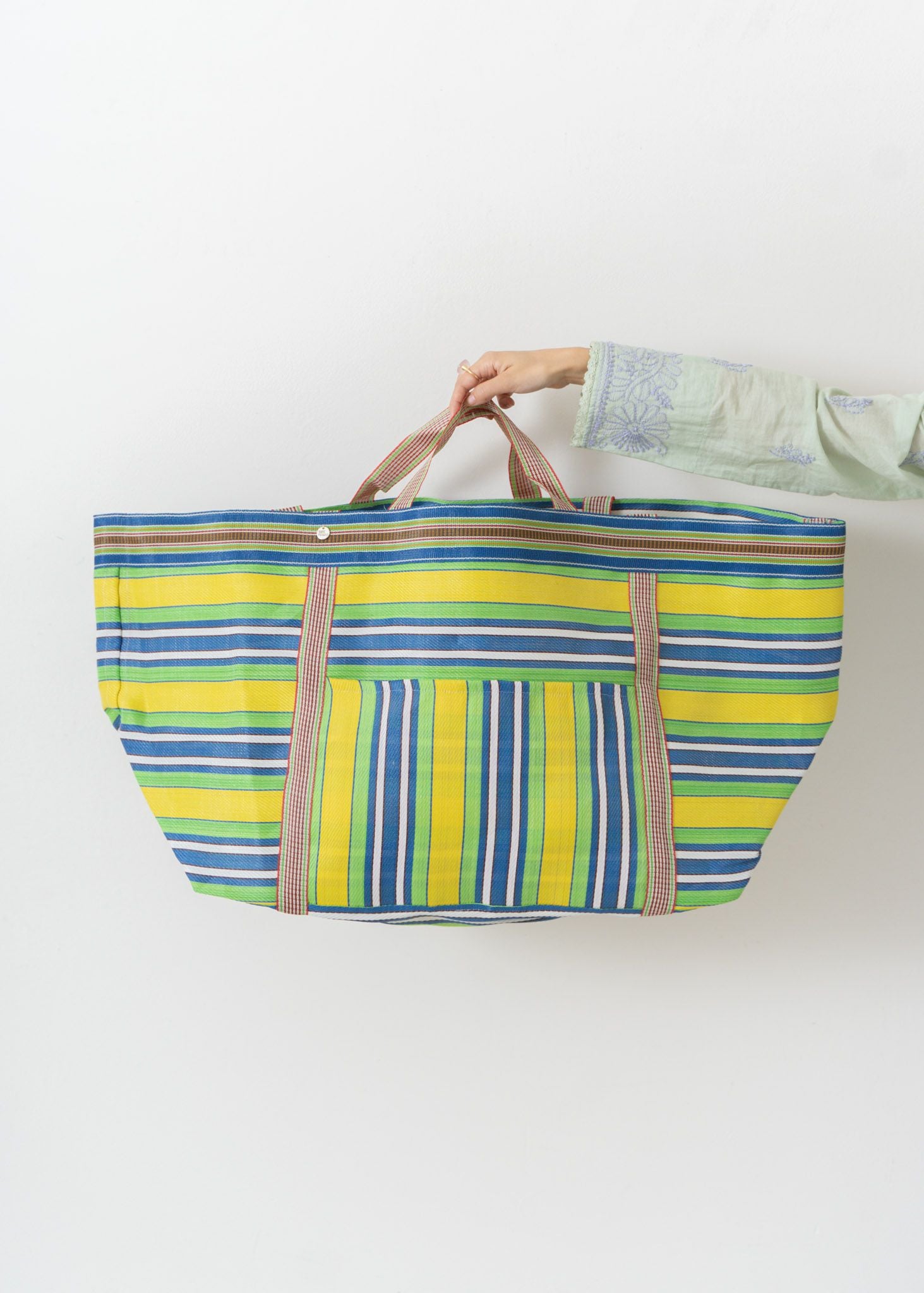 Multi Stripe Mesh Big Bag | Pasand by ne Quittez pas | パサン 