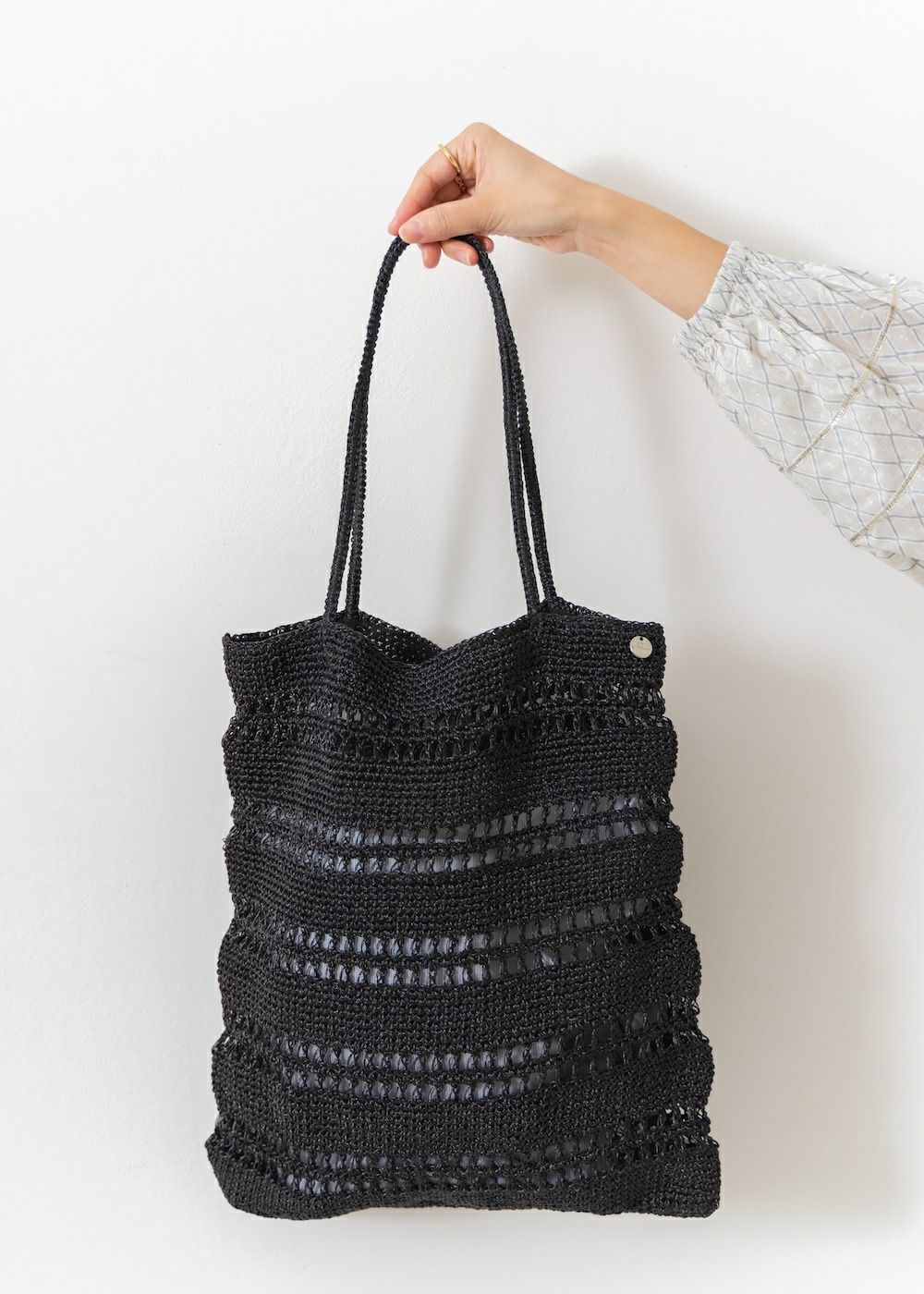 Metallic Macrame Tote Bag | Pasand by ne Quittez pas | パサン 