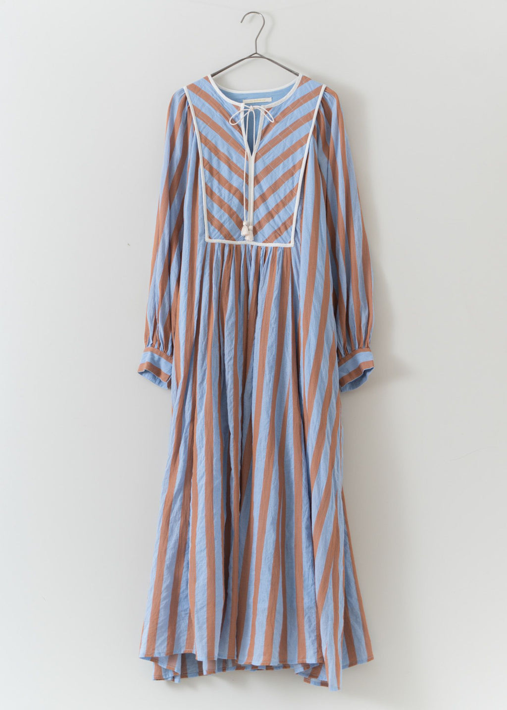 Cotton Voile Stripe Gather Dress | Pasand by ne Quittez pas  