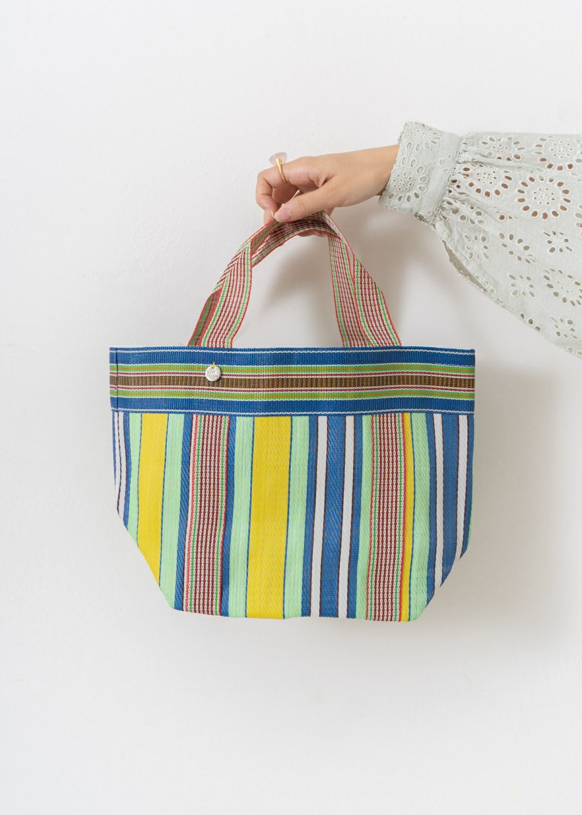 Multi Stripe Mesh Small Bag