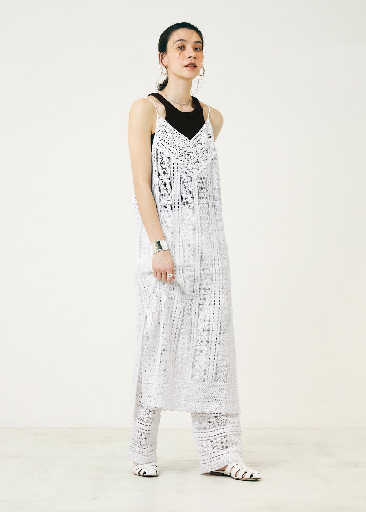 Cotton Border Lace Pants
