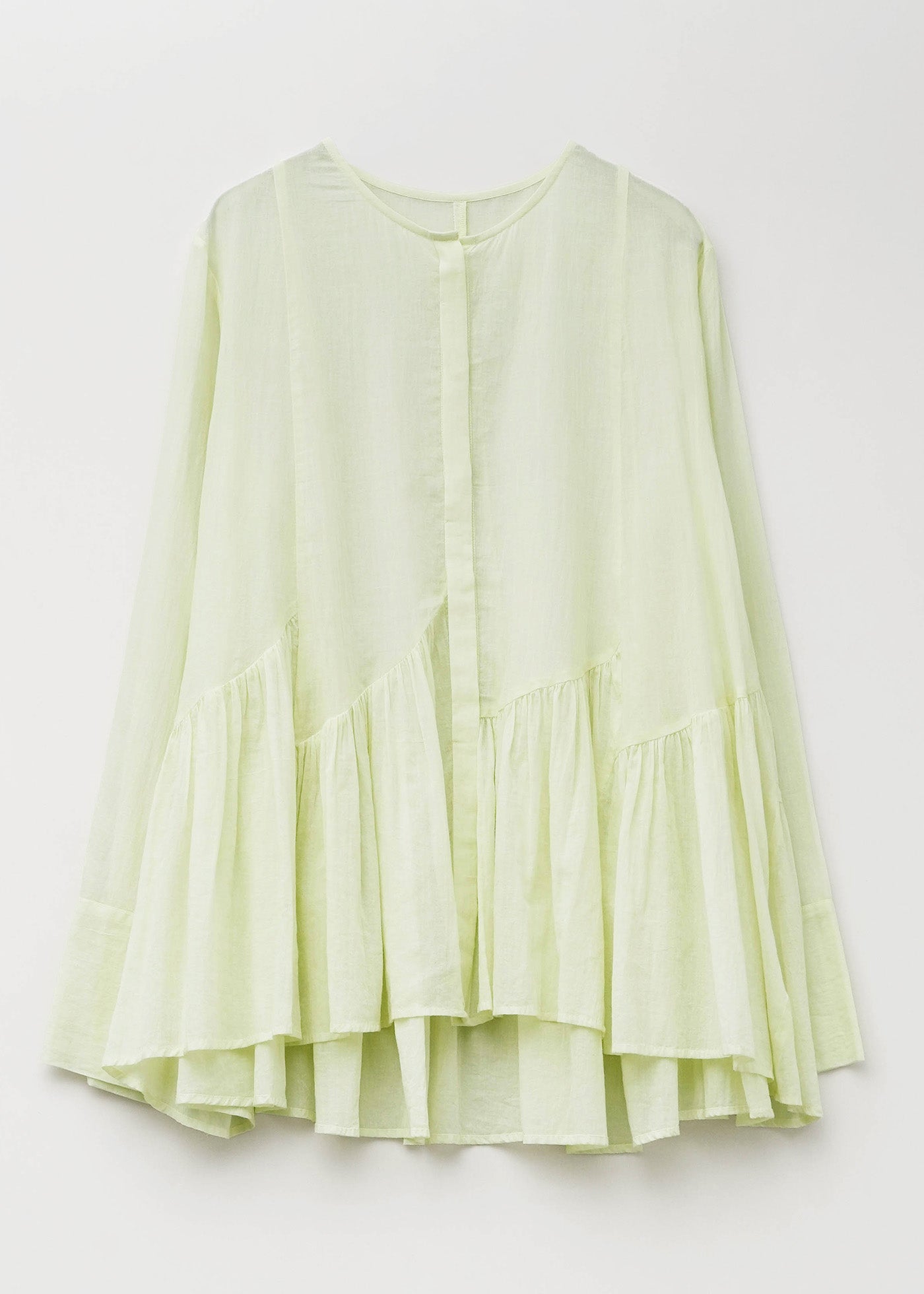 【1/7 10時発売】Cotton Voile Slant Panel Blouse