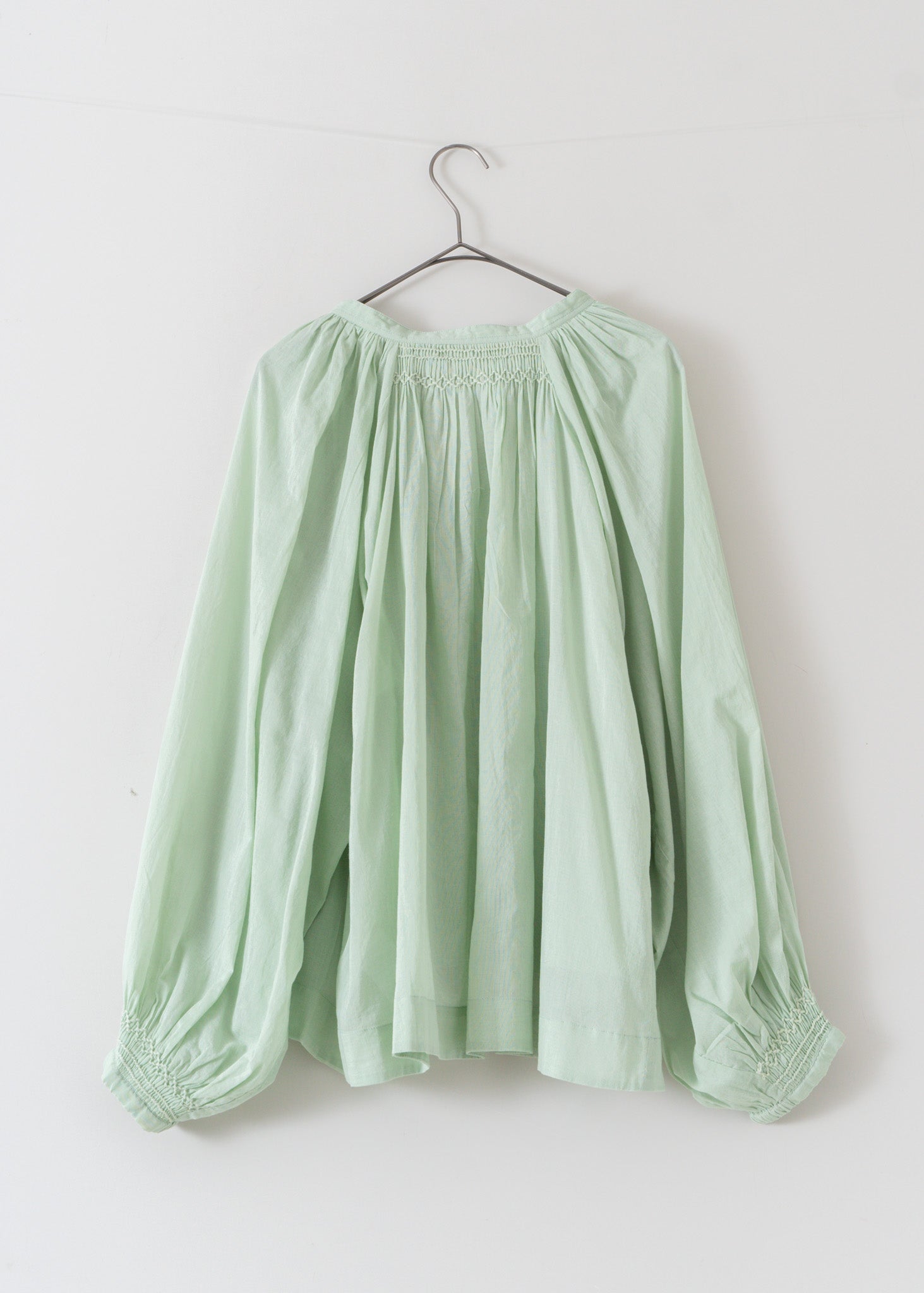 Cotton Voile Smocking Blouse