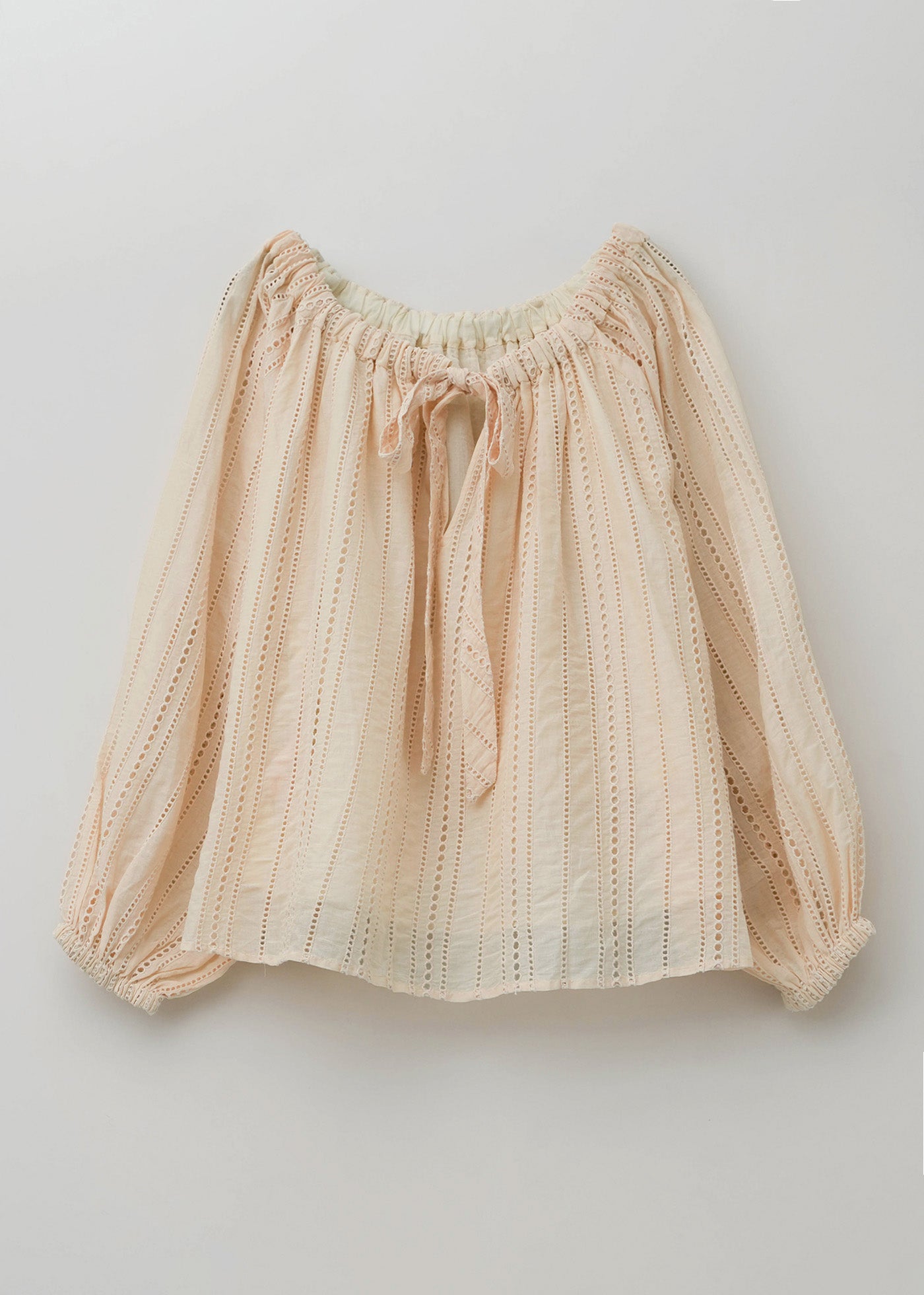 Cotton Organza Ladder Cifre Off Shoulder Top